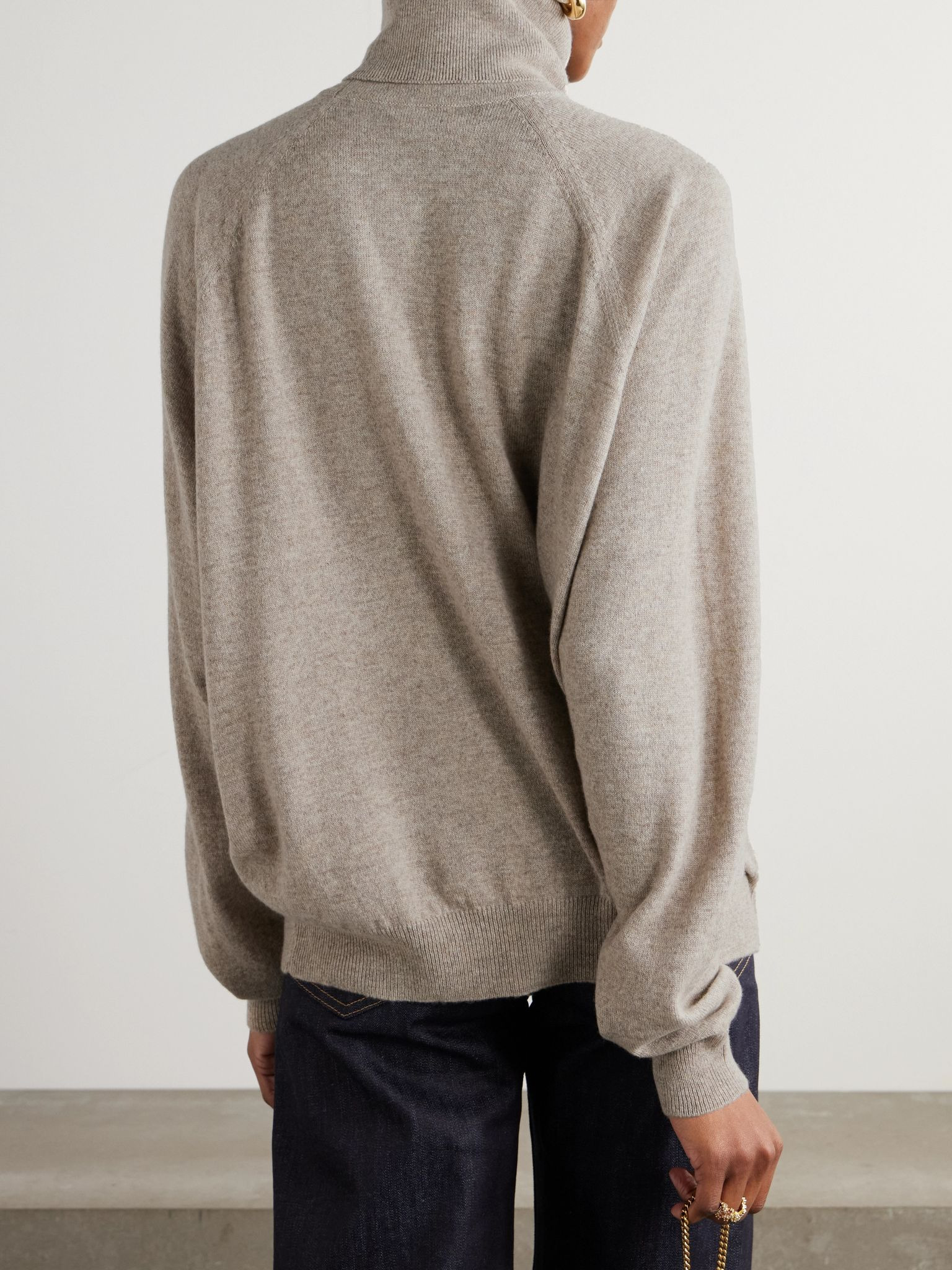Cashmere turtleneck sweater Beige - 3