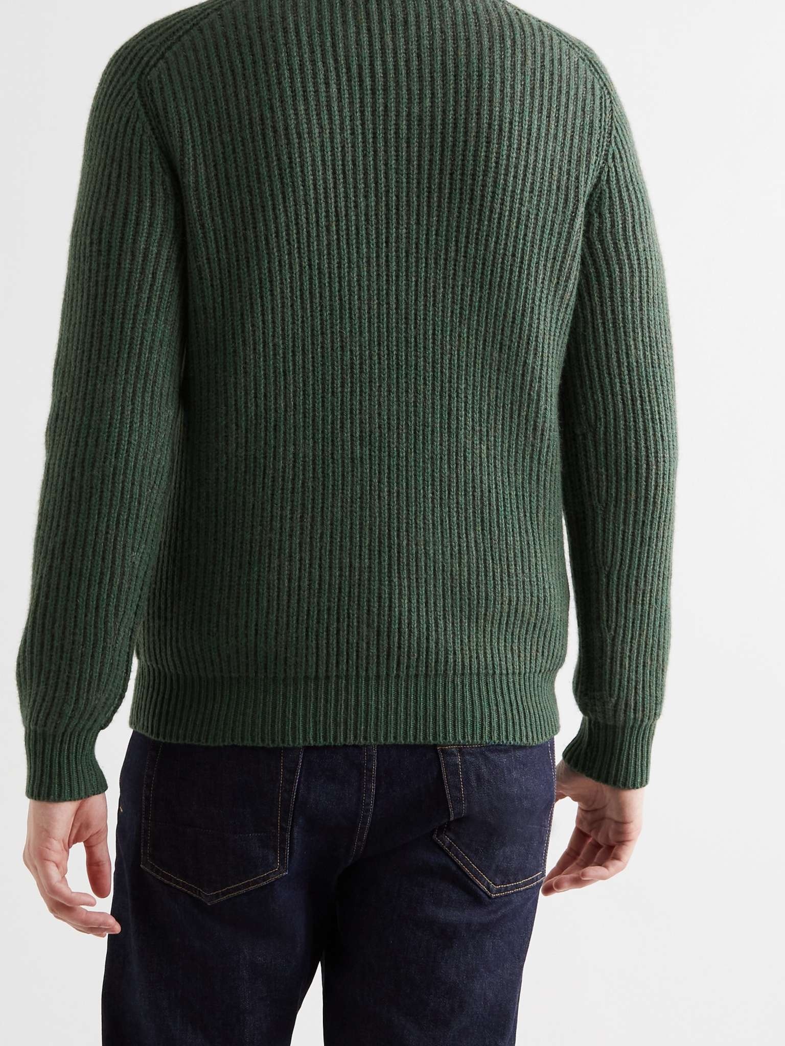 Ribbed Mélange Cashmere Sweater - 4