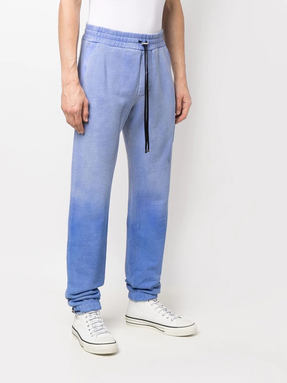 faded jersey track pants - 3