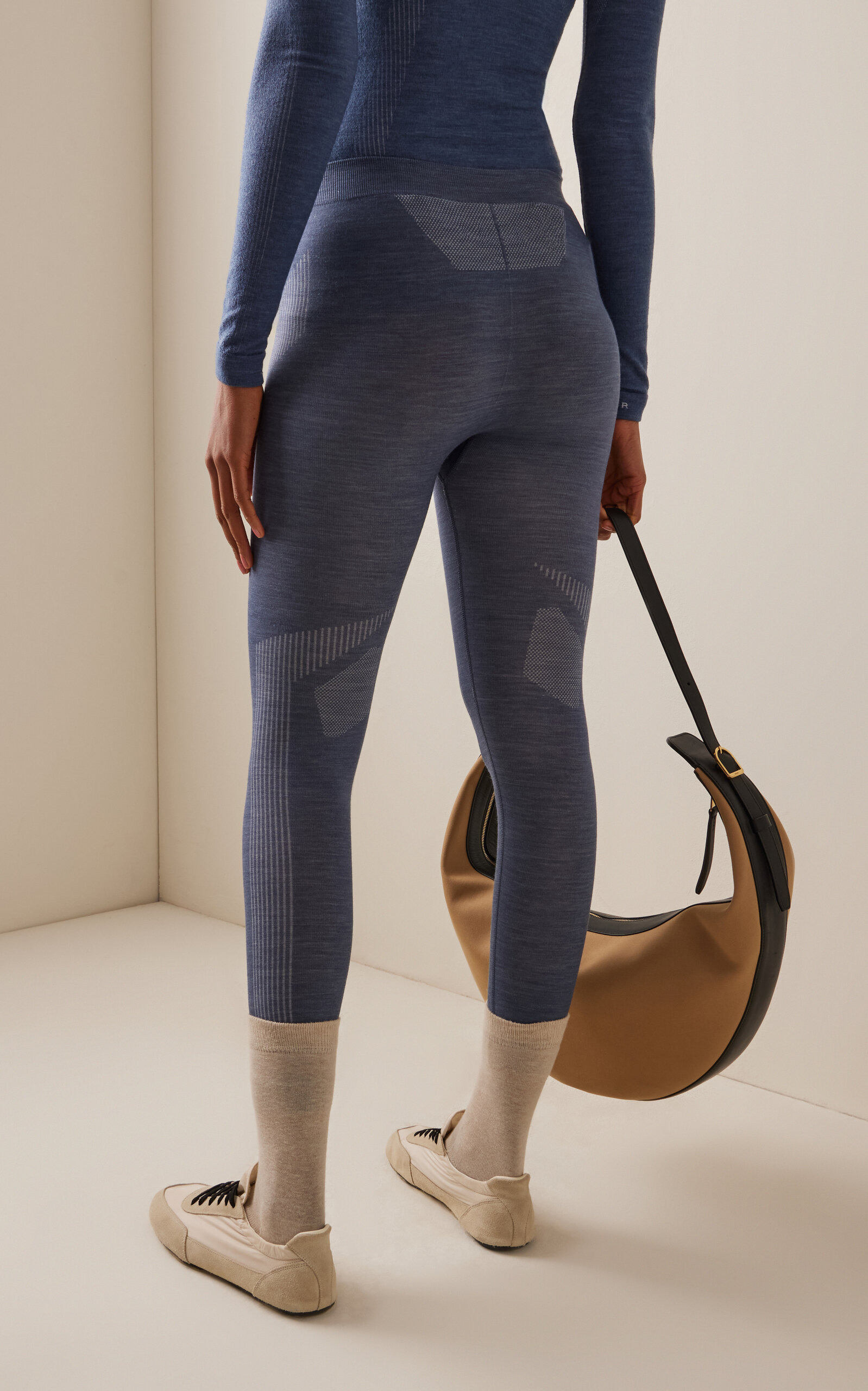 Long Ski Tights blue - 4