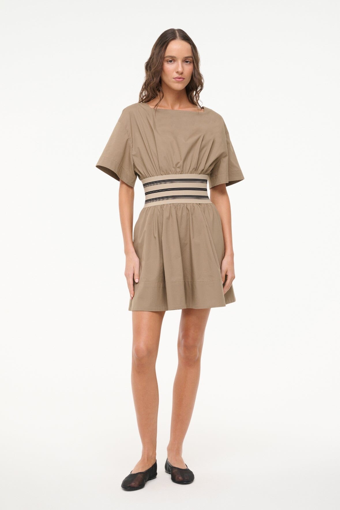 STAUD AMY MINI DRESS TAUPE - 2