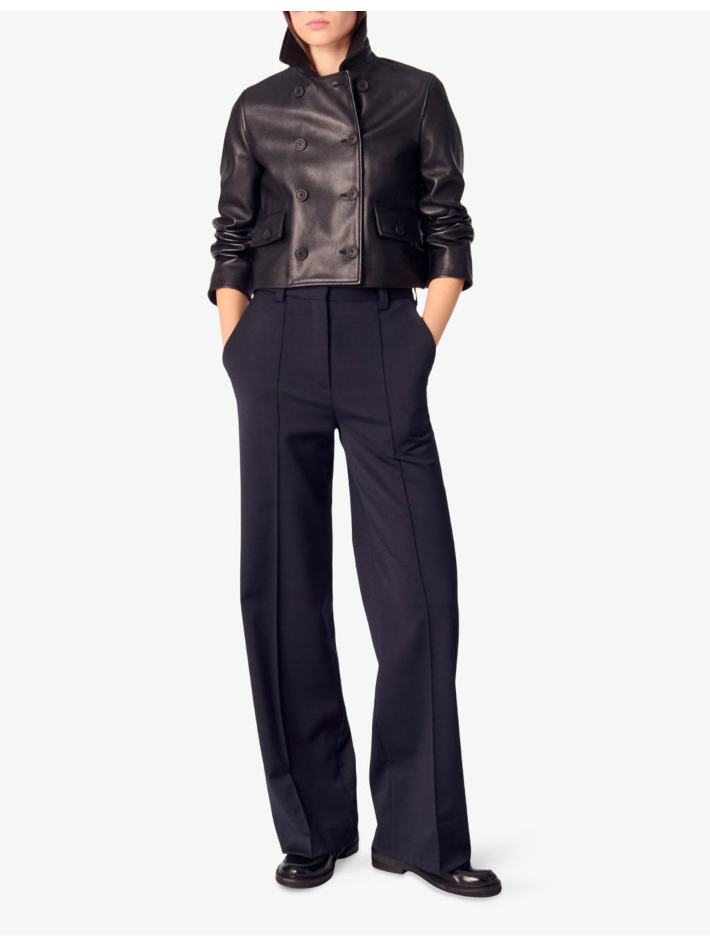 Pin-Tuck Pleat Straight-Leg Woven Trousers - 2