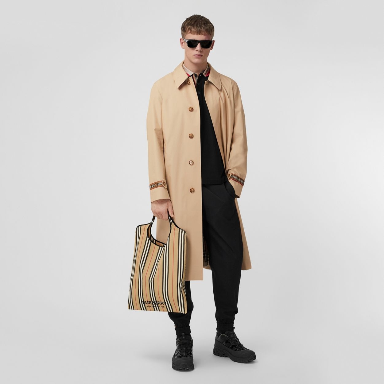 Icon Stripe Nylon Packaway Pocket Tote - 8