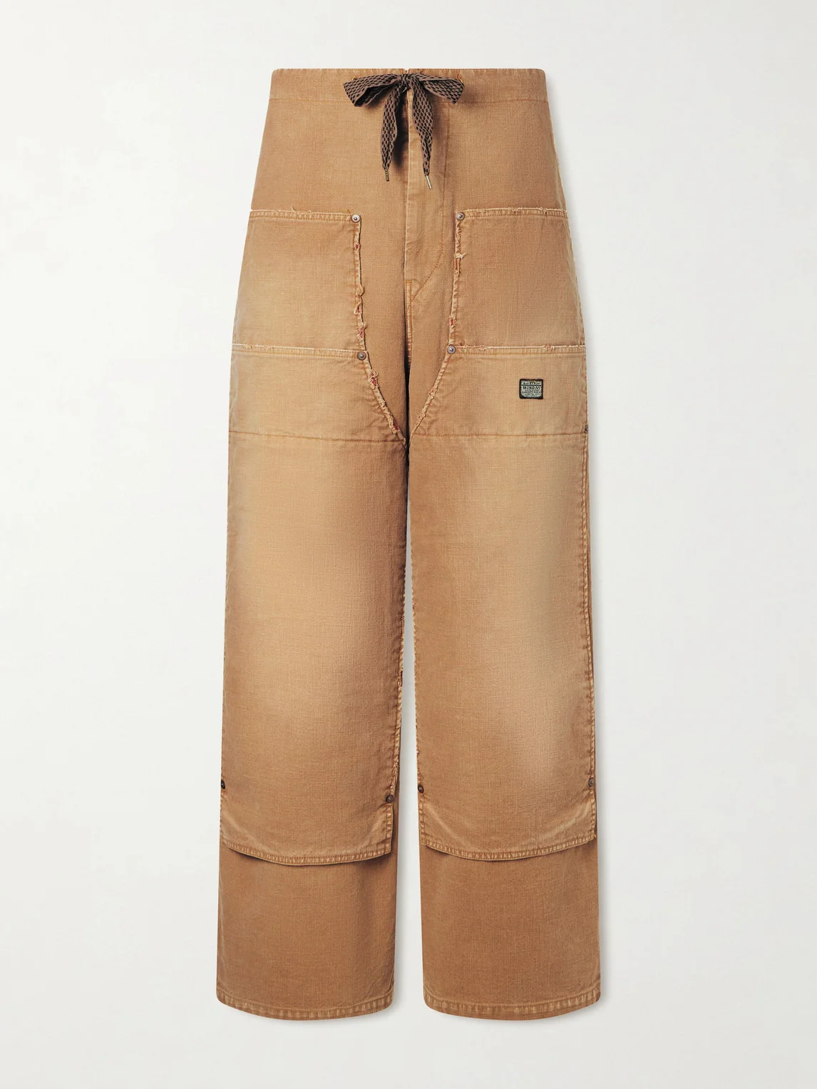 Wide-Leg Cotton-Canvas Cargo Trousers - 1