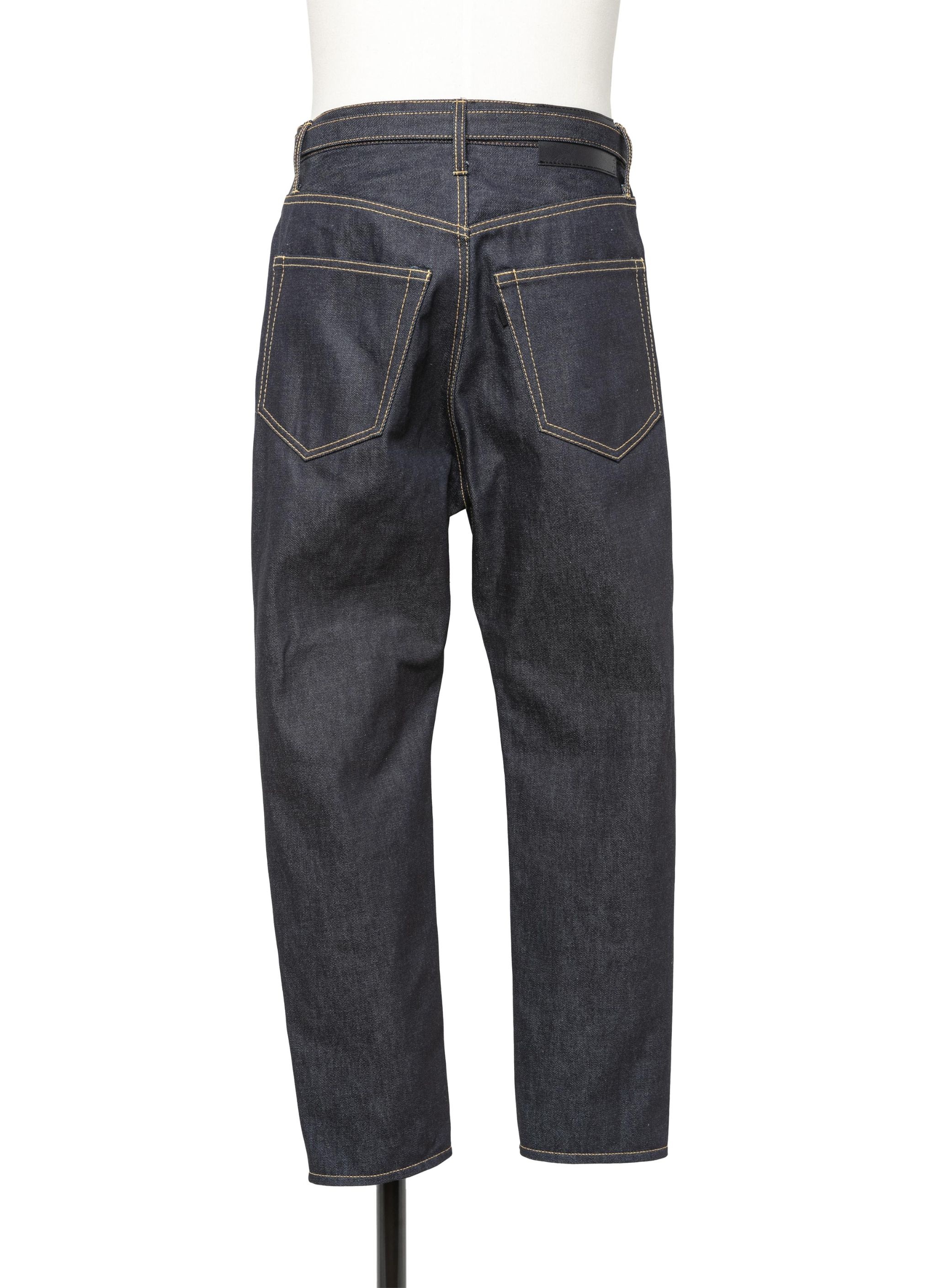 Cropped Tapered Denim Pants - 3