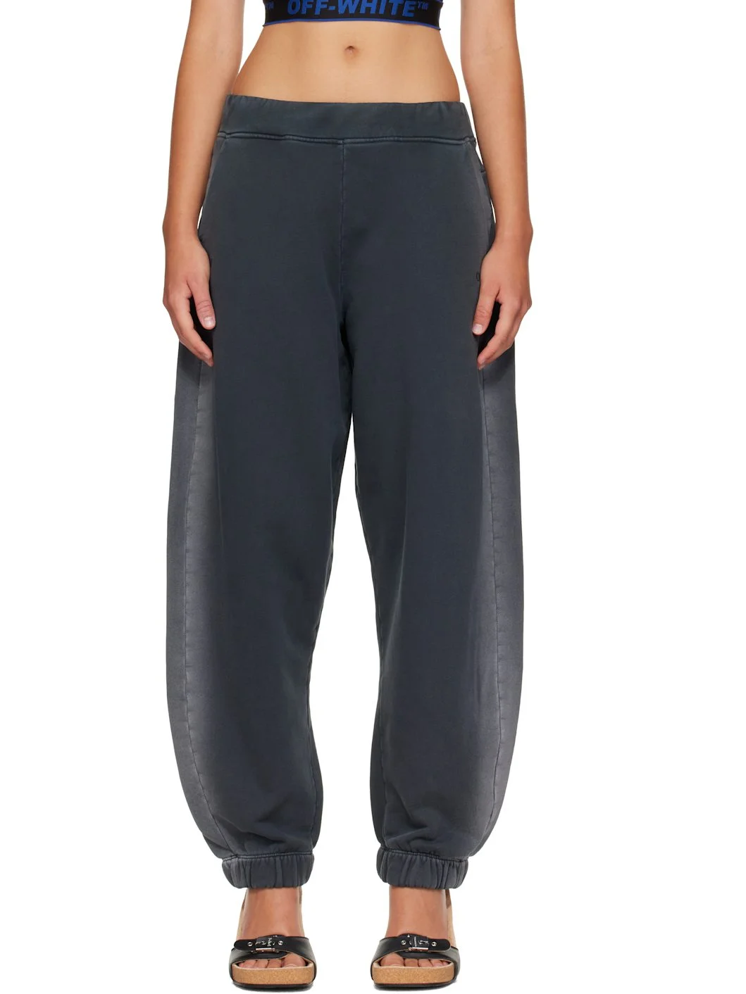 Gray 'Off' Laundry Balloon Sweatpants - 1