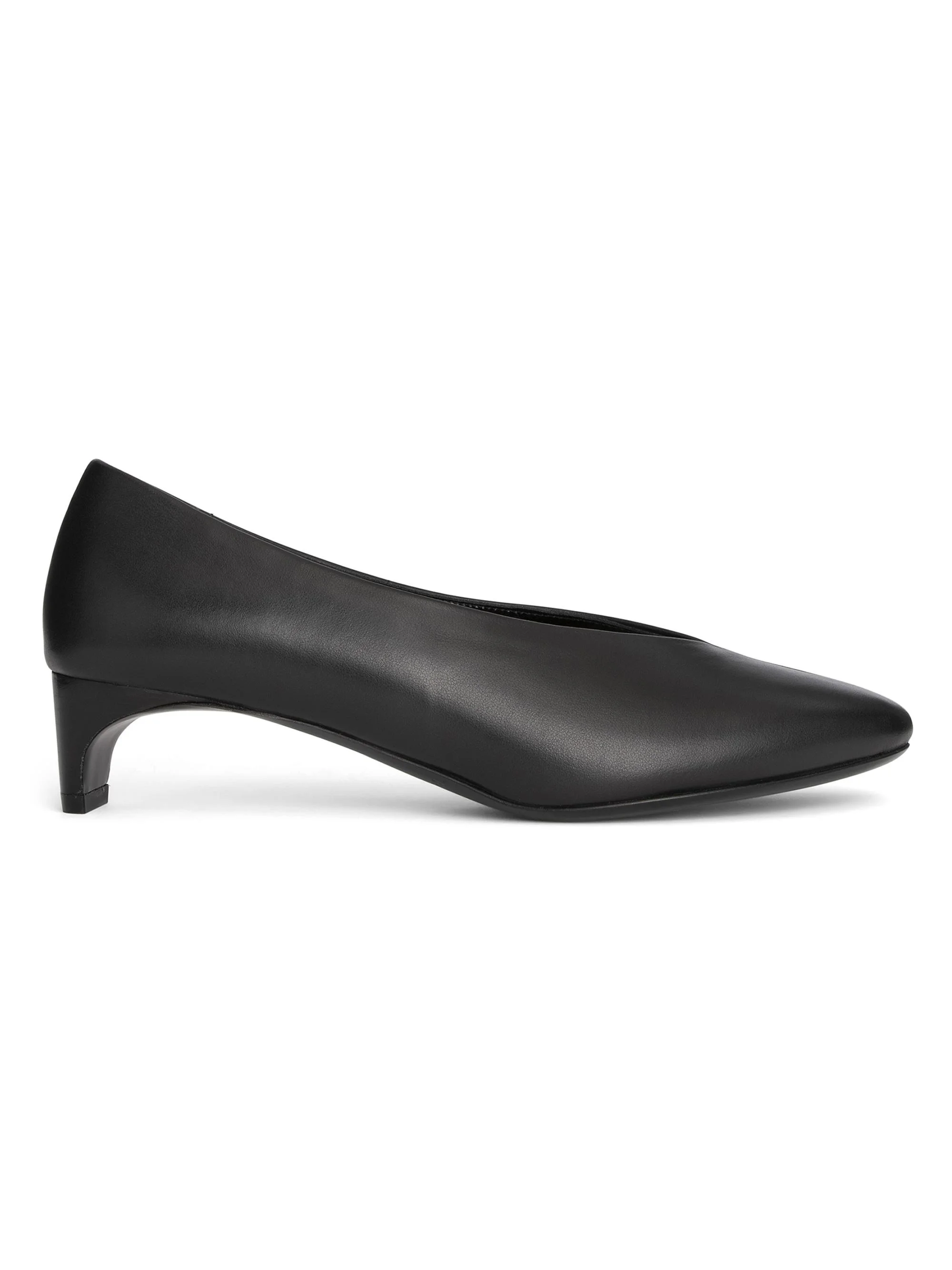 Women's 35MM Leather Claude Pumps - Calf Black - 1