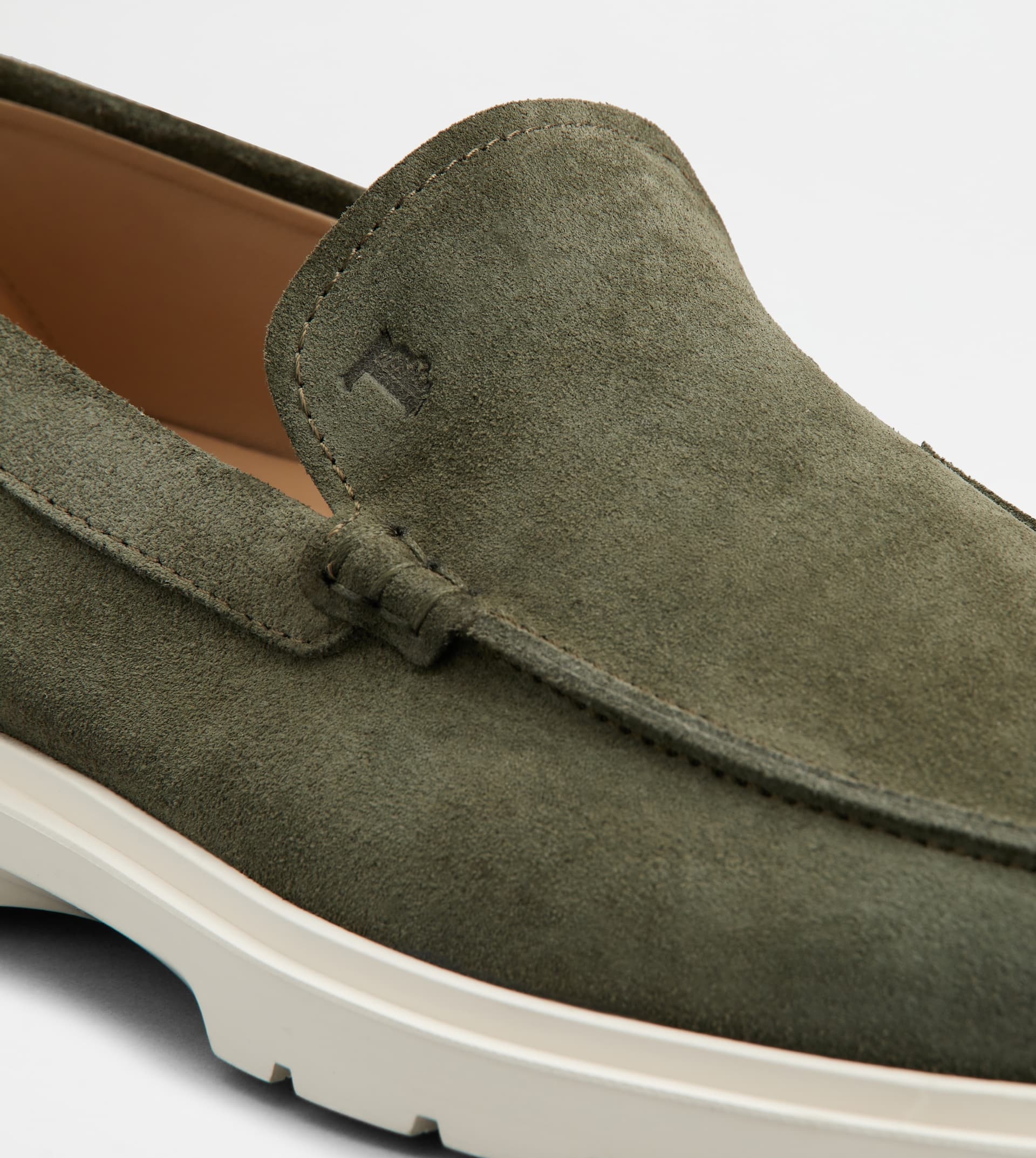 SLIPPER LOAFERS IN SUEDE - GREEN - 5