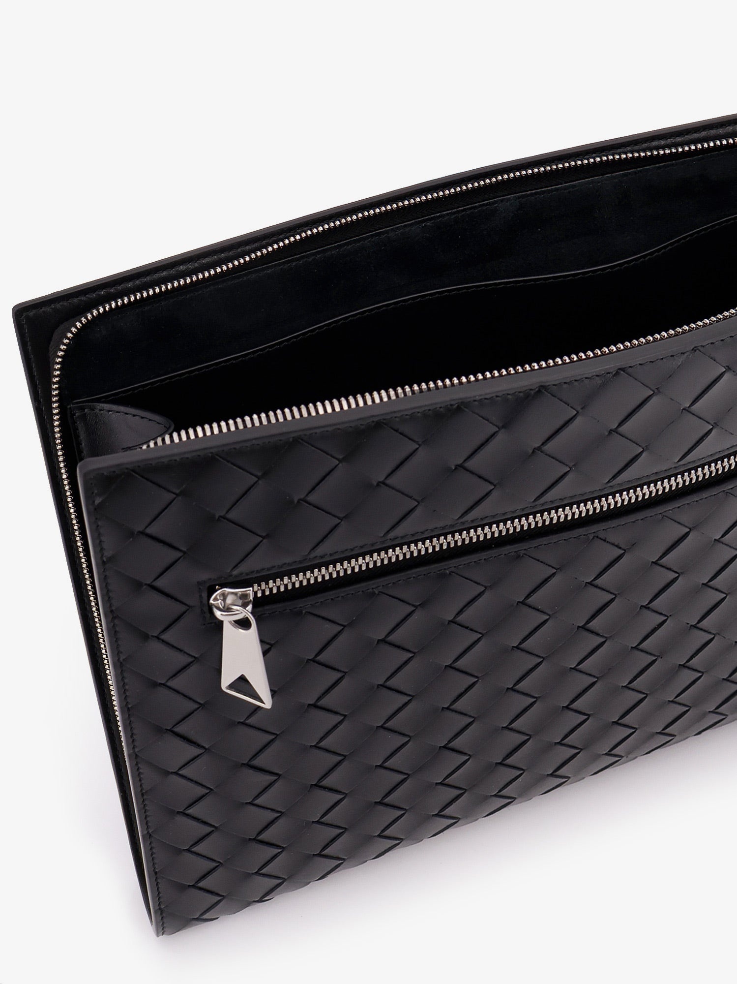 Bottega Veneta Avenue Leather Document Case With Intrecciato Motif - 4