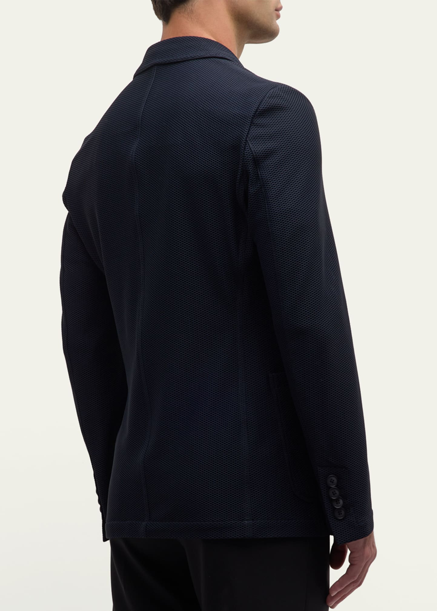 Men's Single-Breasted Rice Stitch Sport Coat - 3