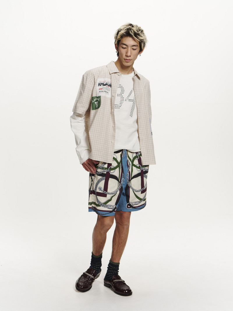 PATCHWORK CHECK SHORT SLEEVE SHIRT 9
