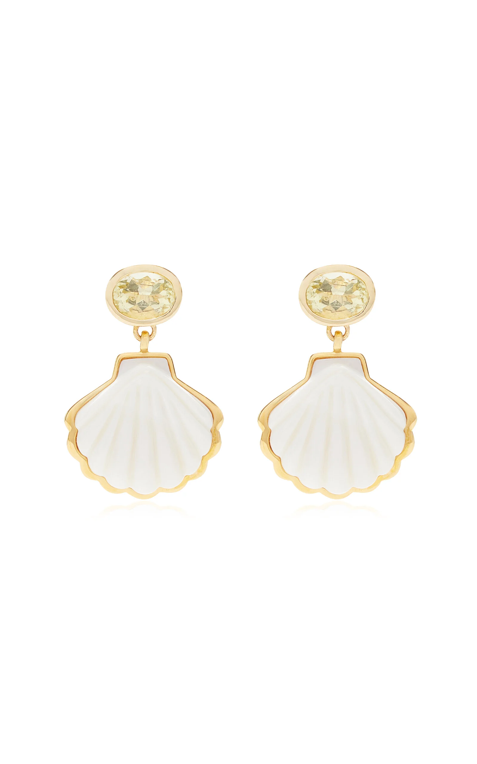 Luna Shell Earrings white - 1