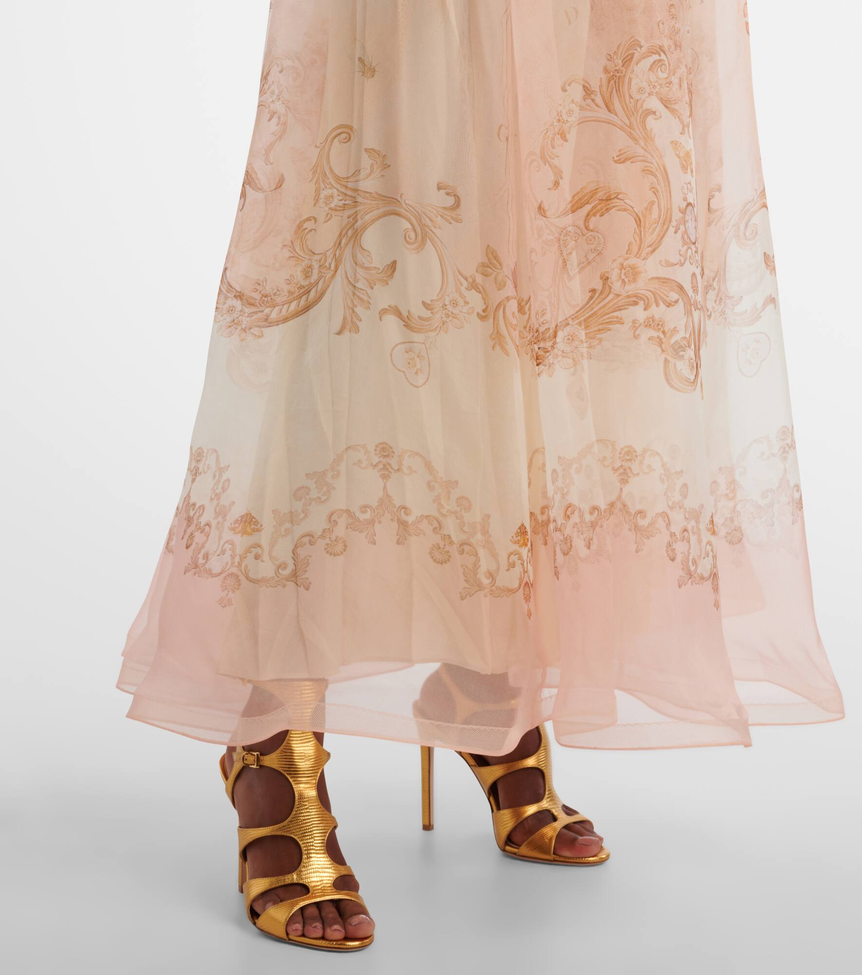 Hypnotic silk organza maxi skirt - 5