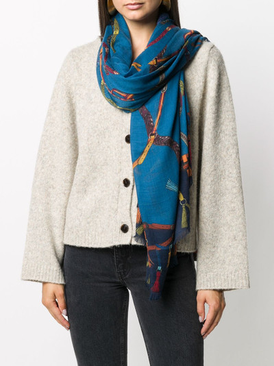 Etro belt chain print scarf outlook