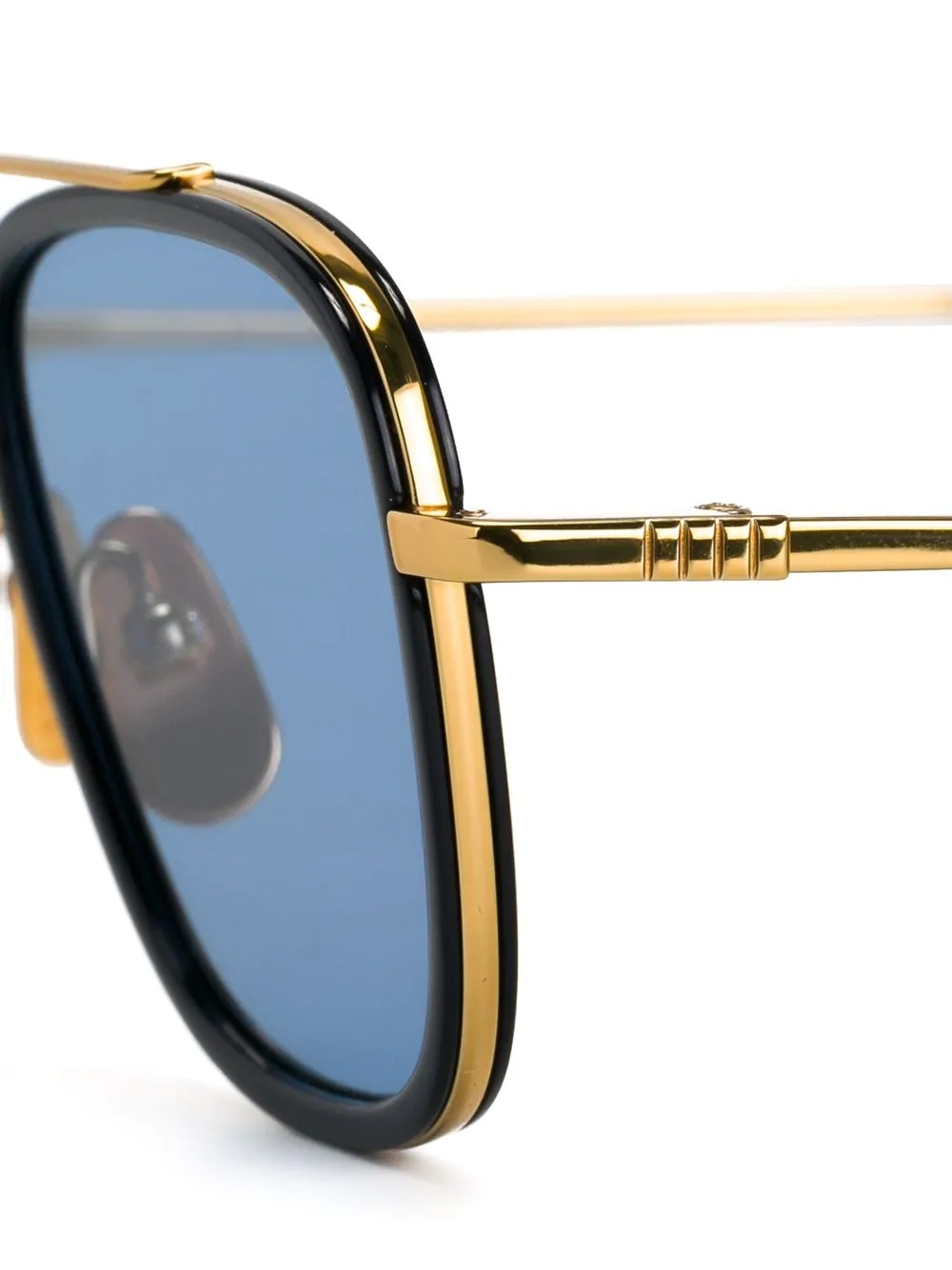 Navy & 18k Gold Sunglasses - 3