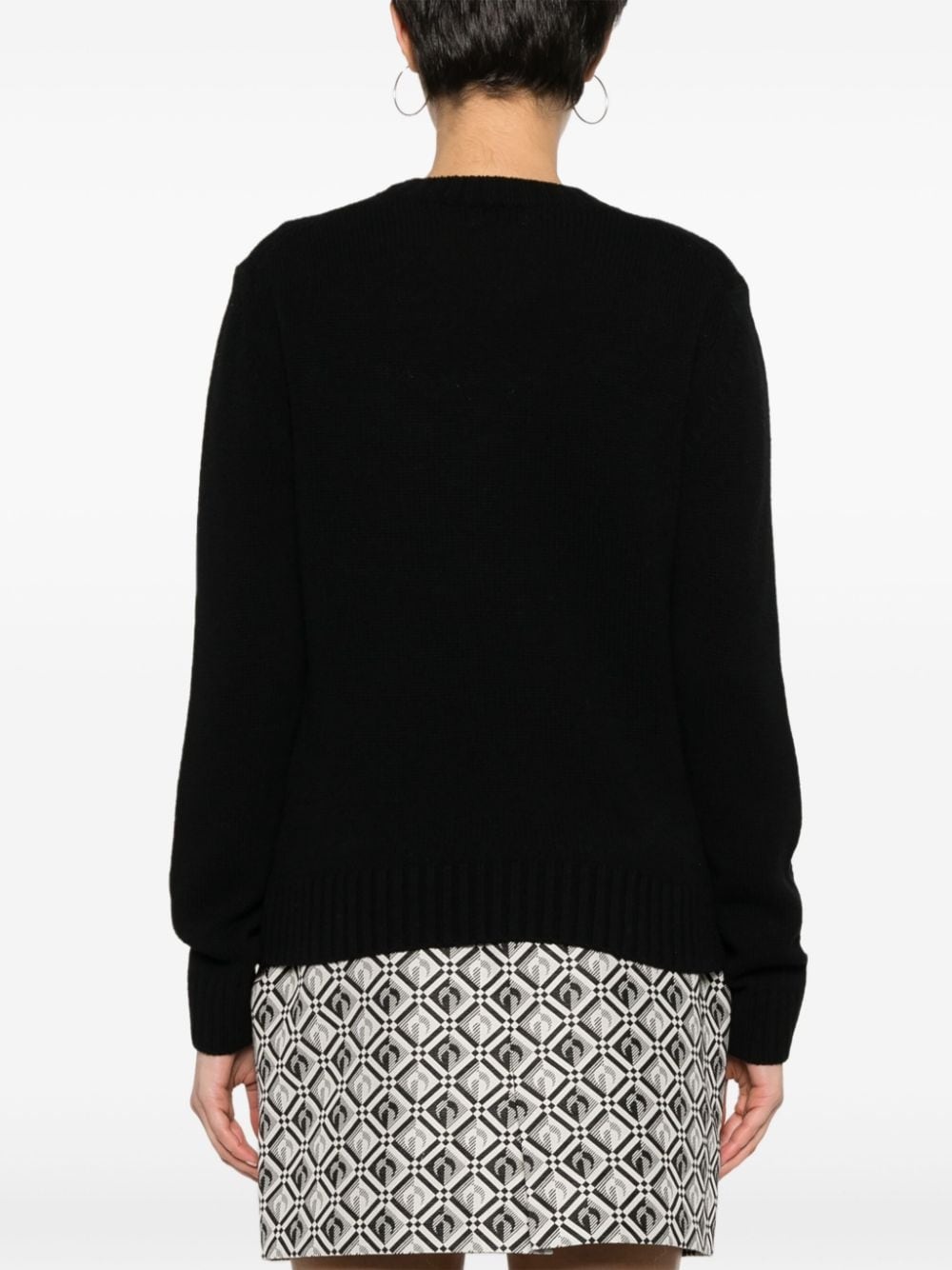 embroidered-logo crew-neck jumper - 4