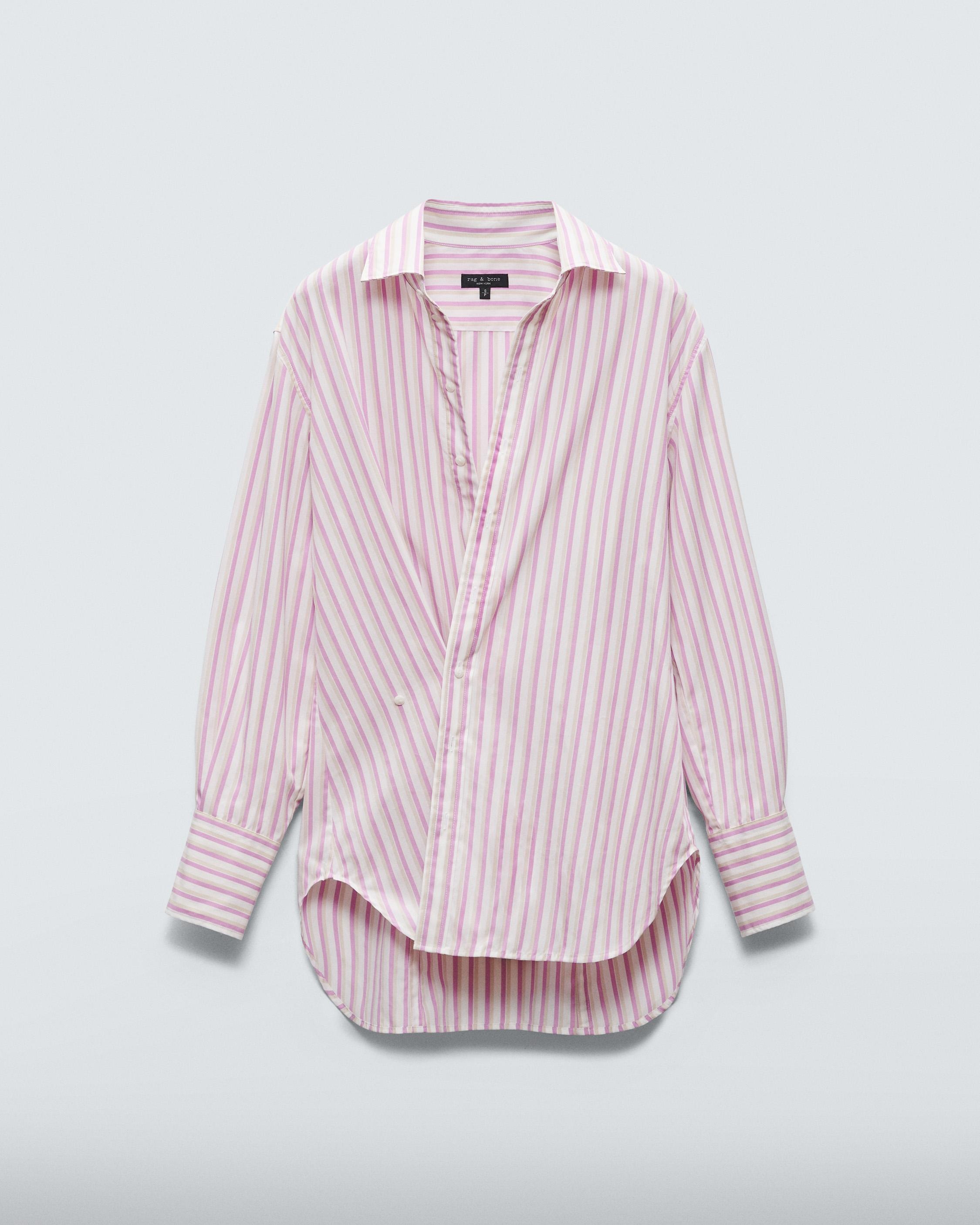 Indiana Striped Cotton Poplin Shirt
Relaxed Fit Button Down - 1