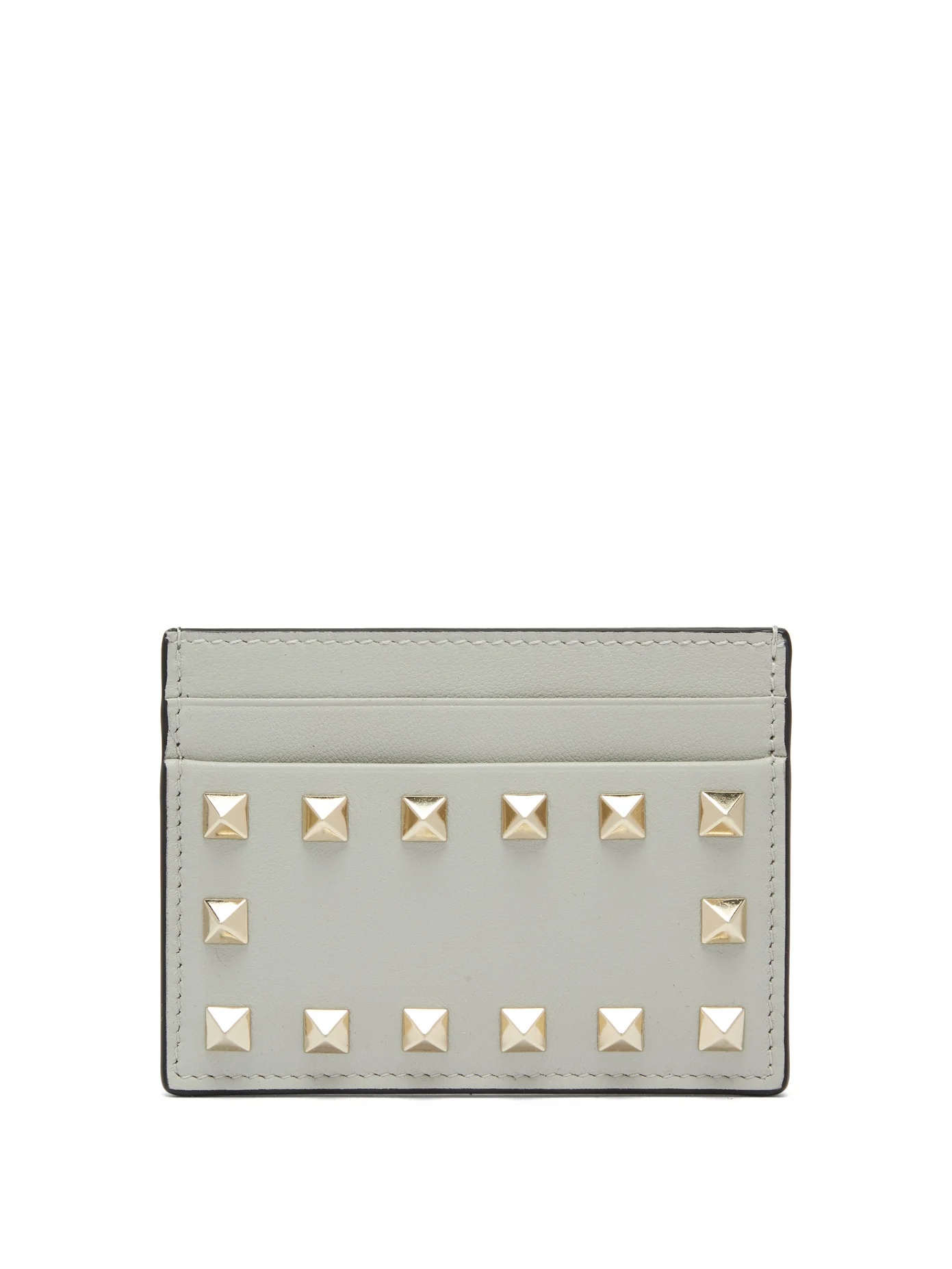 Rockstud leather cardholder - 1