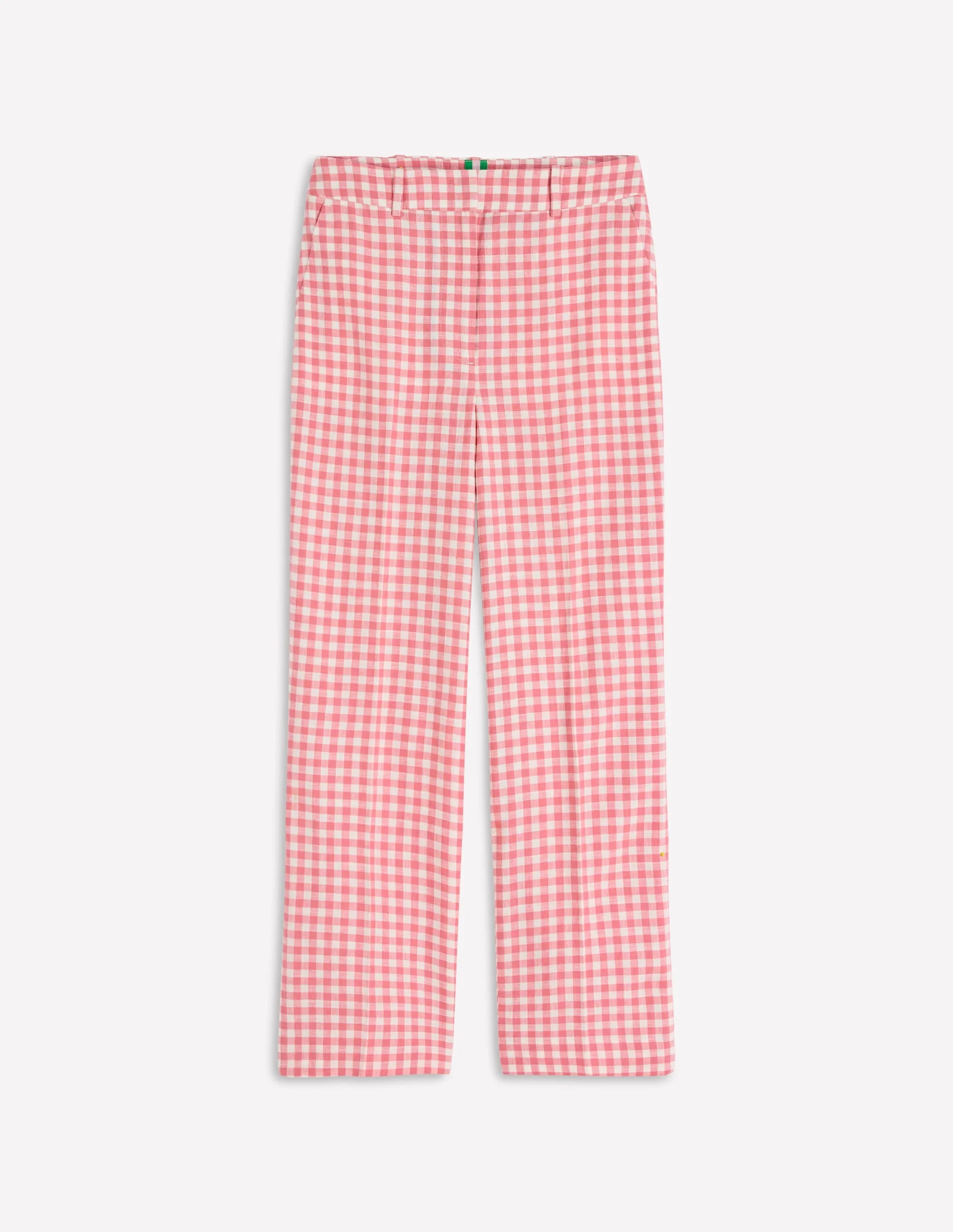 Canonbury Linen Pants-Vintage Rose Gingham - 1