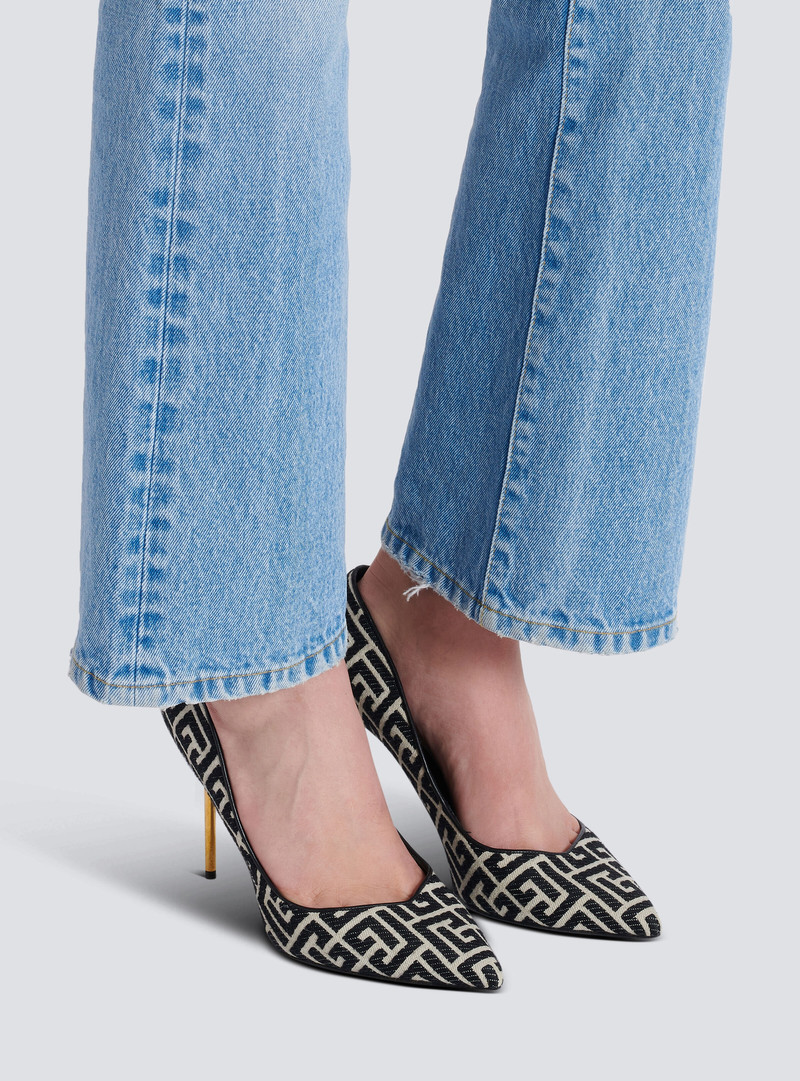 Balmain Ruby stilettos with jacquard monogram outlook