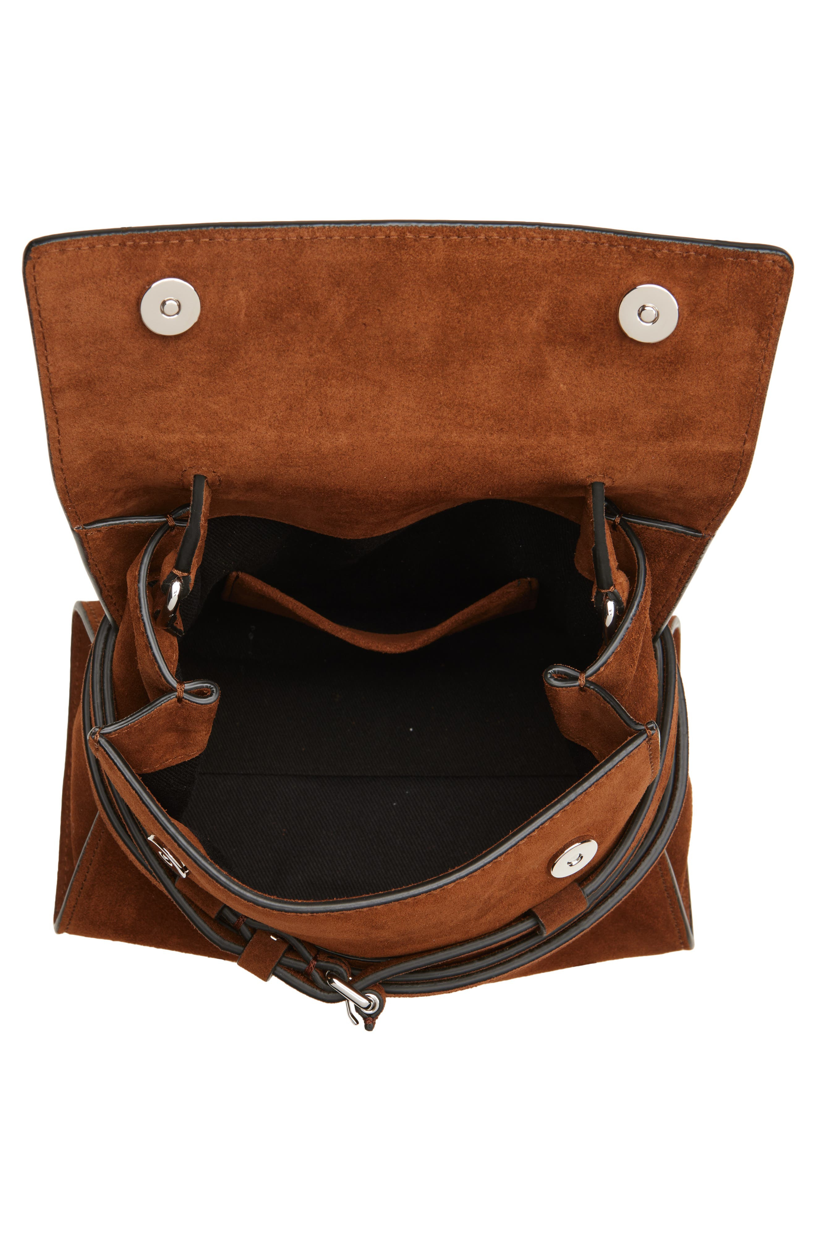 Moschino Tie Me Suede Handbag in Brown at Nordstrom - 4
