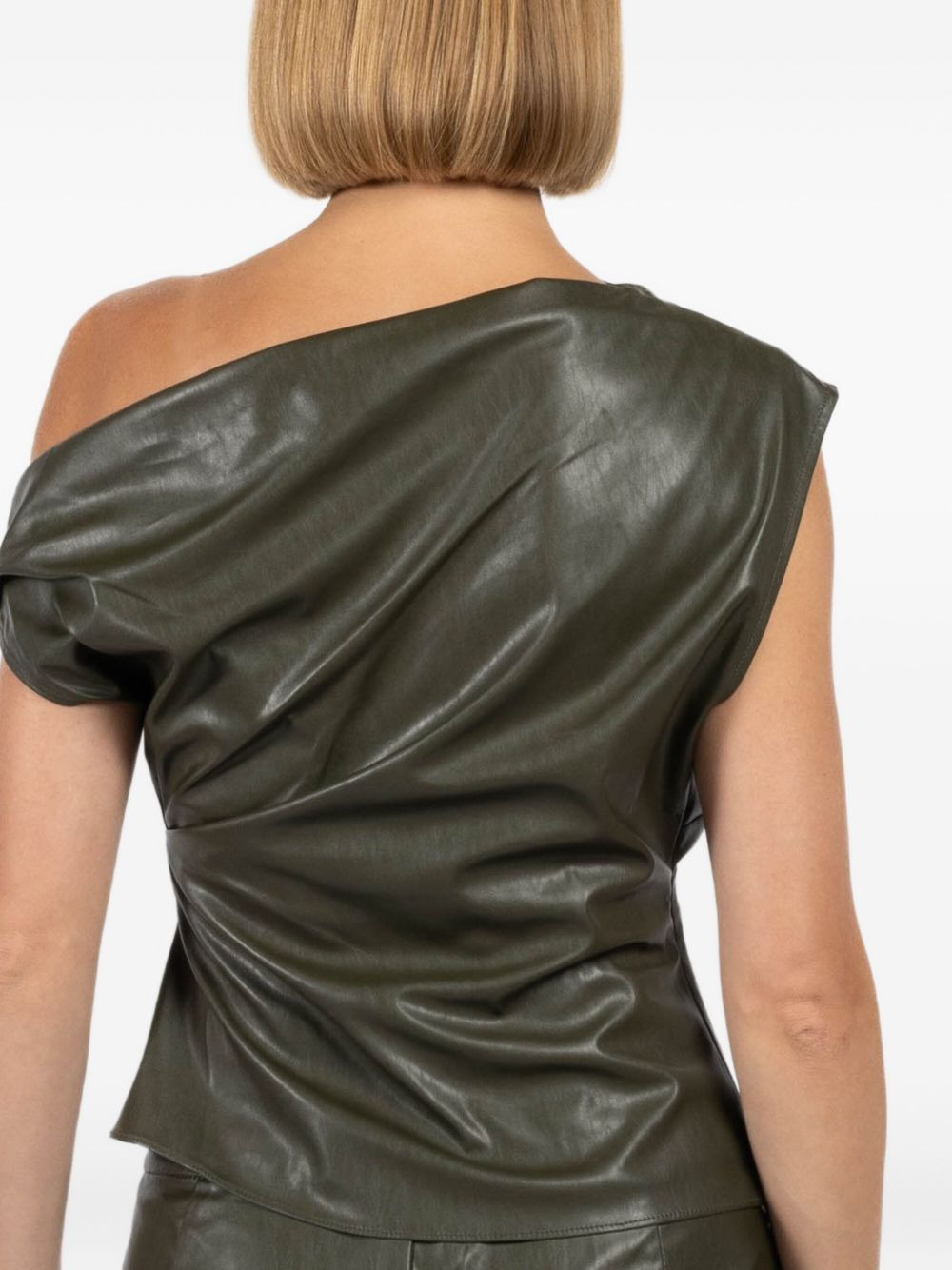 draped one-shoulder top - 3