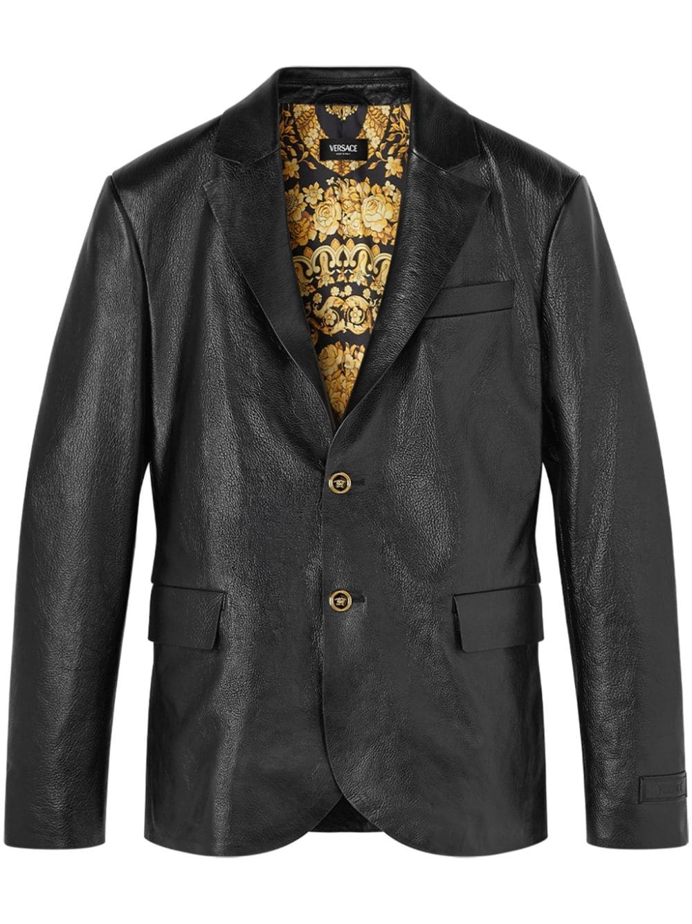 leather blazer - 1