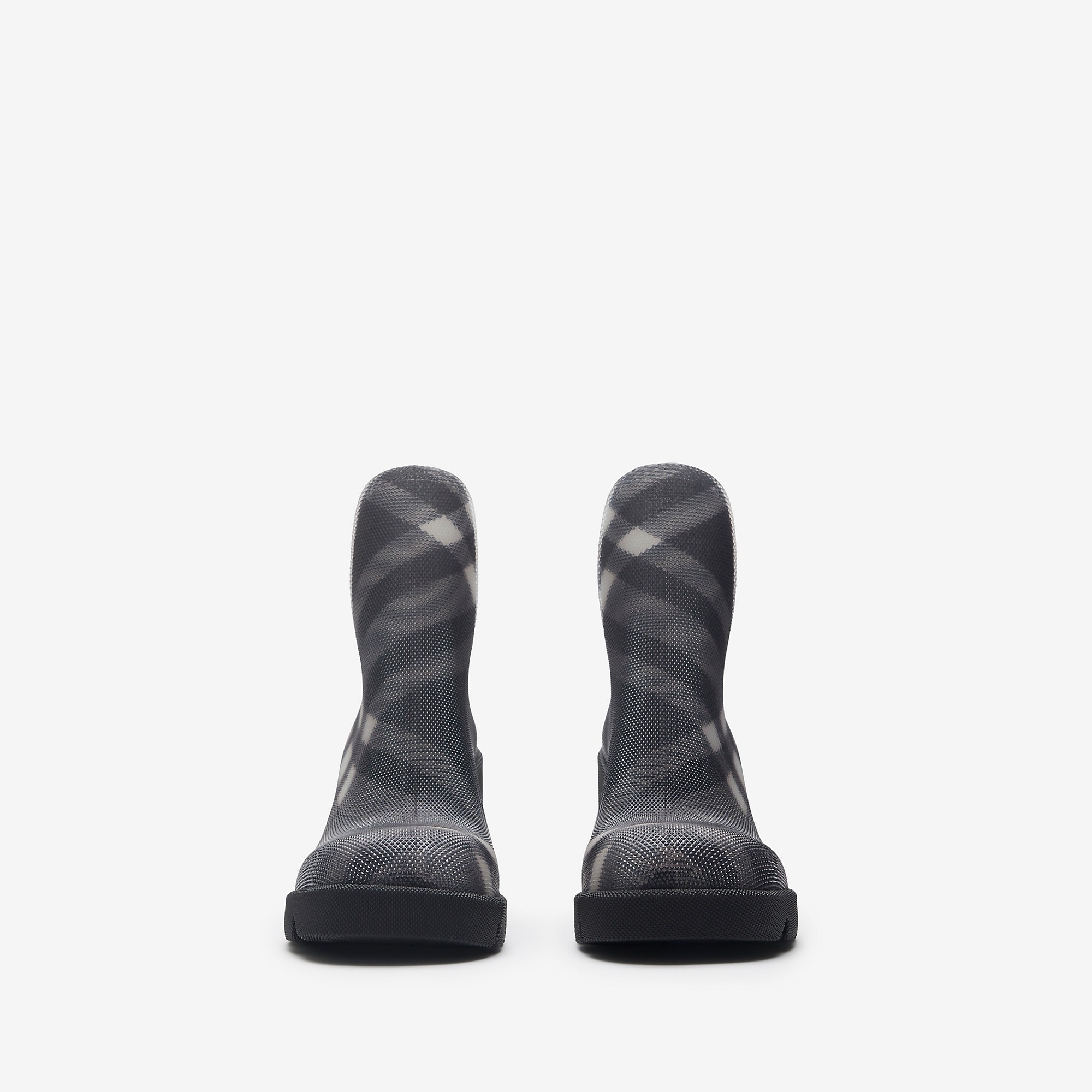 Check Rubber Marsh Heel Boots - 3