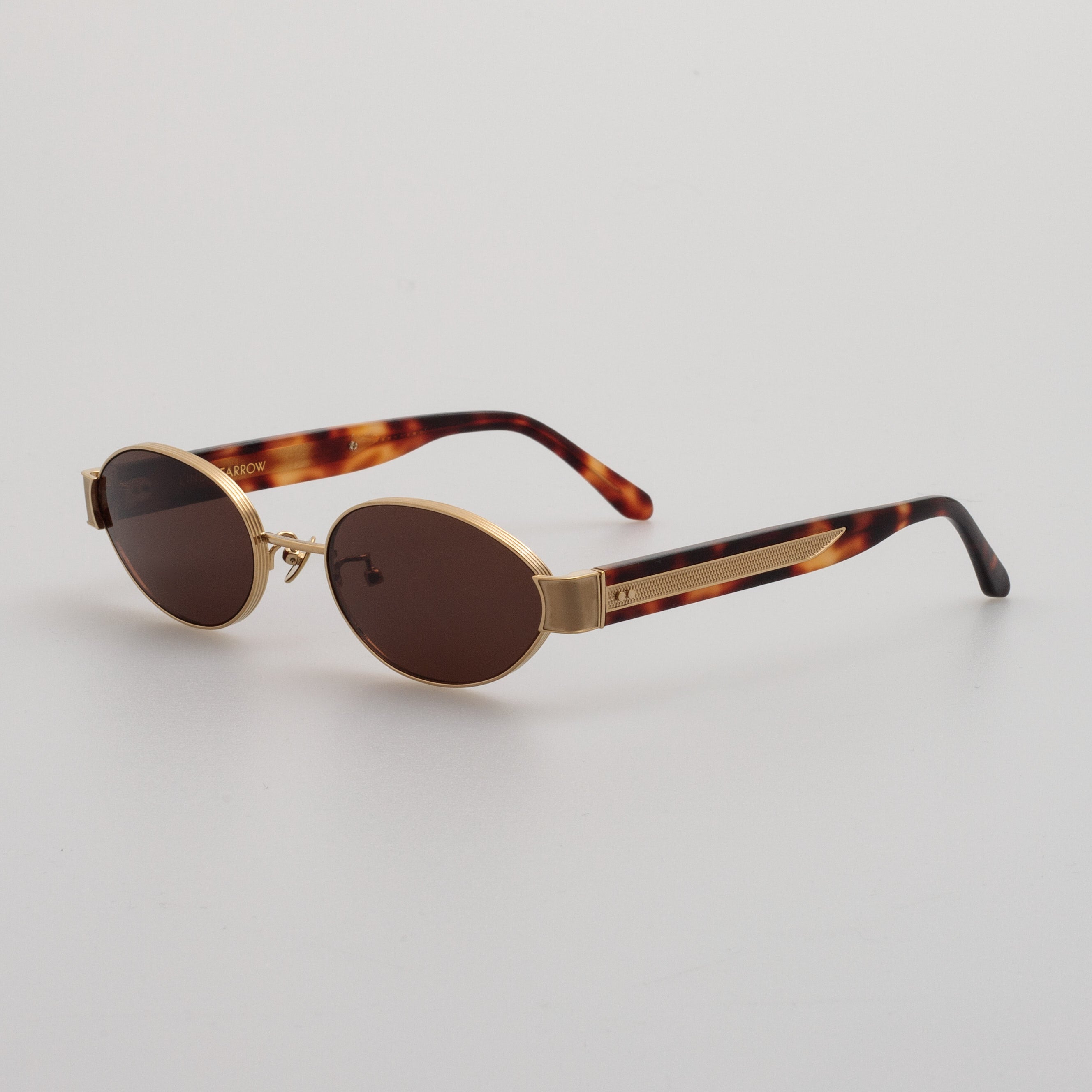 SADIE OVAL SUNGLASSES IN LIGHT GOLD - 2