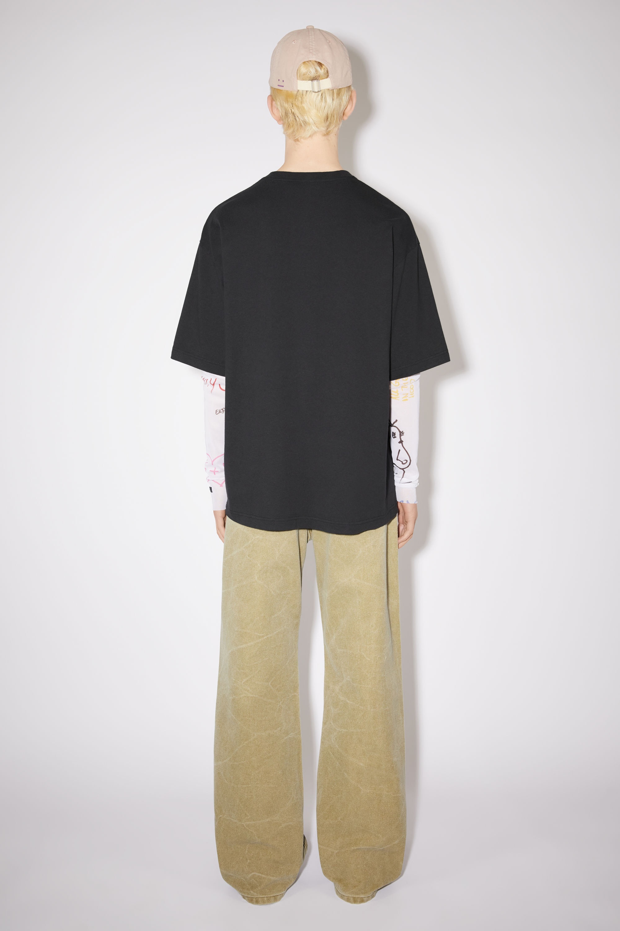 Printed t-shirt - Faded black - 3