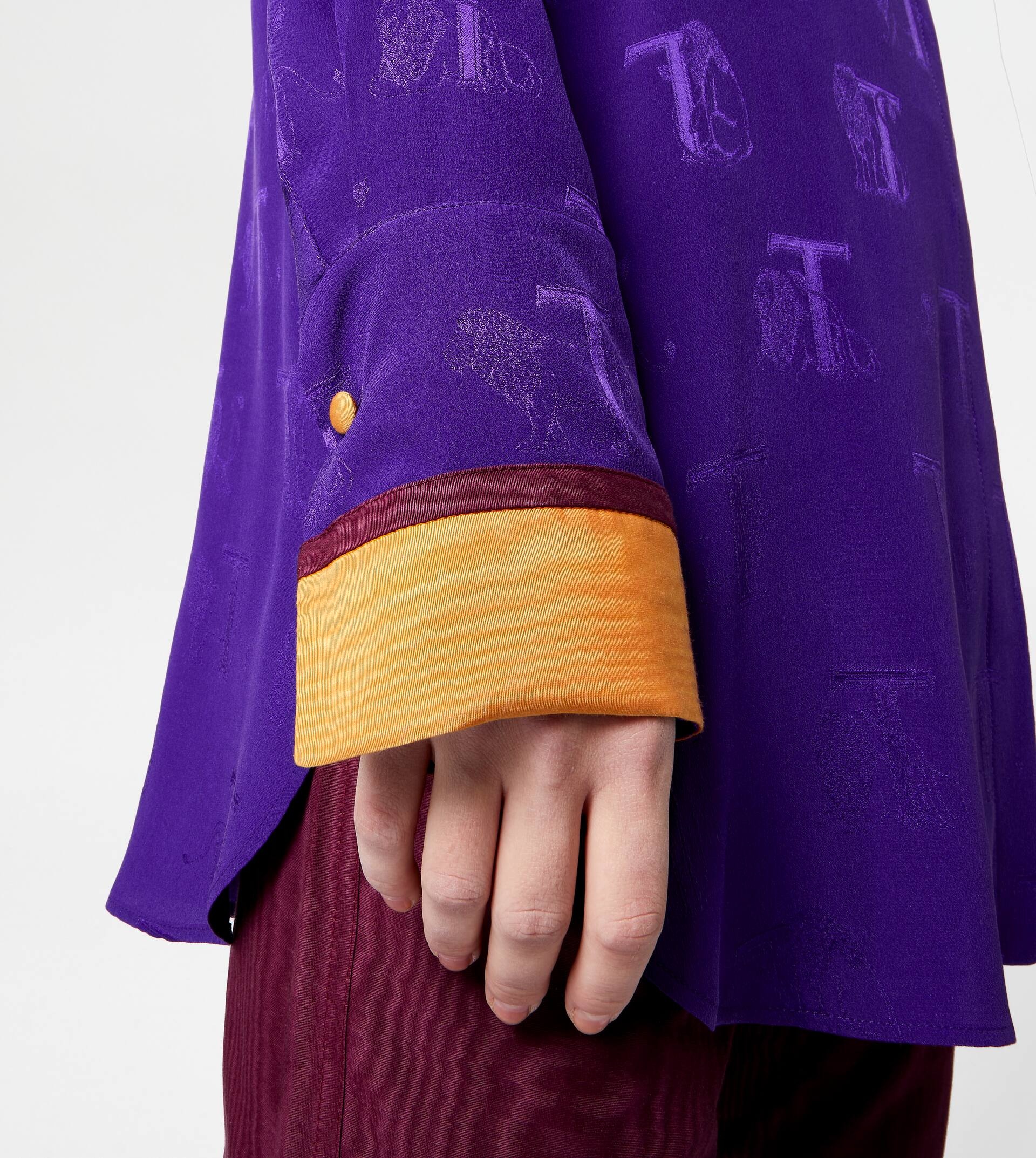 SHIRT IN SILK - VIOLET - 5