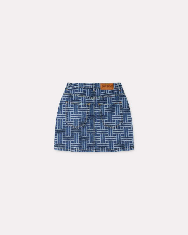 KENZO 'KENZO Weave' miniskirt in japanese denim outlook