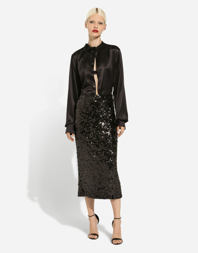 Dolce & Gabbana Sequined calf-length skirt outlook