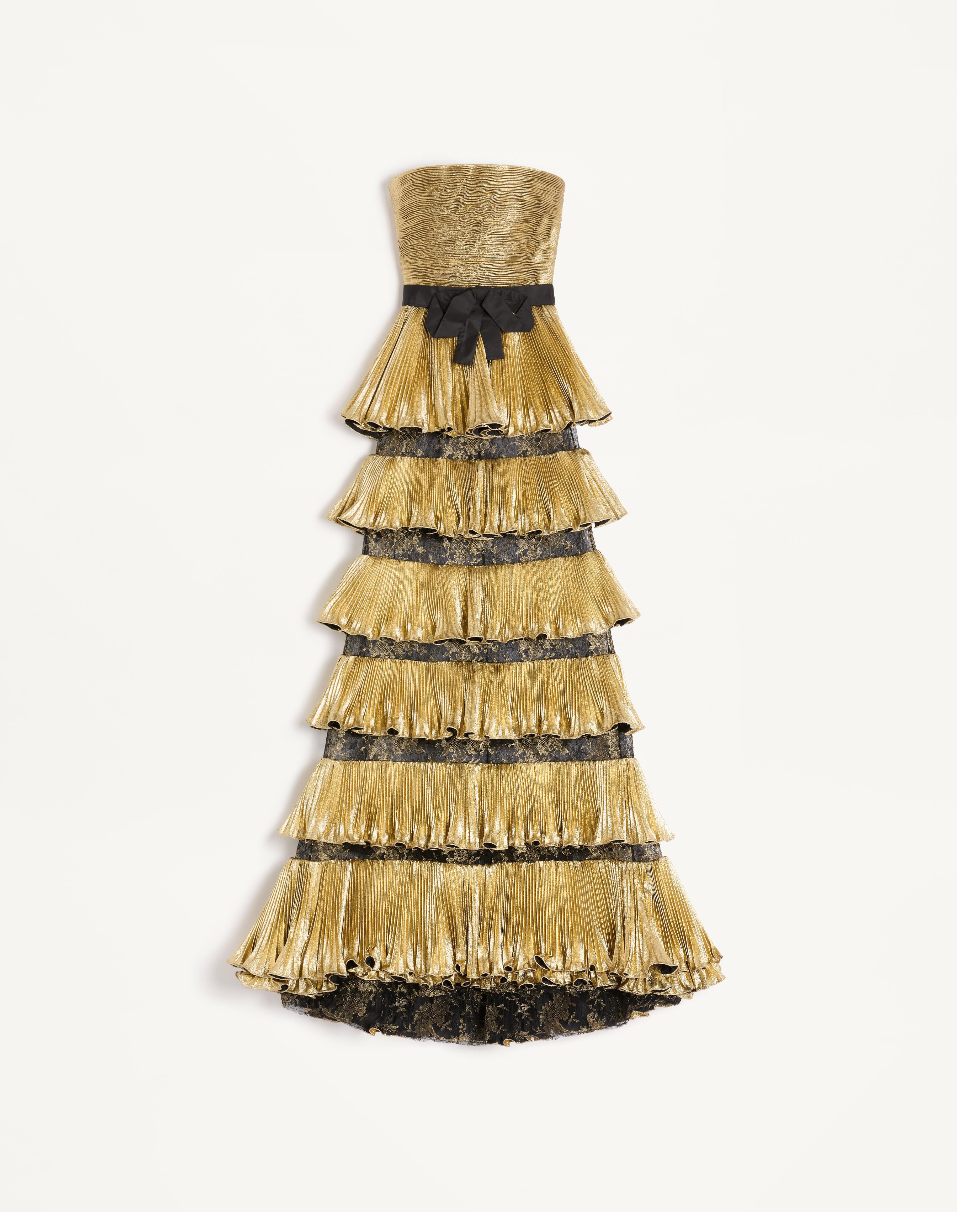 LONG DRESS IN JACQUARD REPS LAMÉ - 1