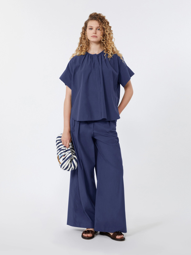 EDUCATA Cotton poplin crew-neck shirt - NAVY 8