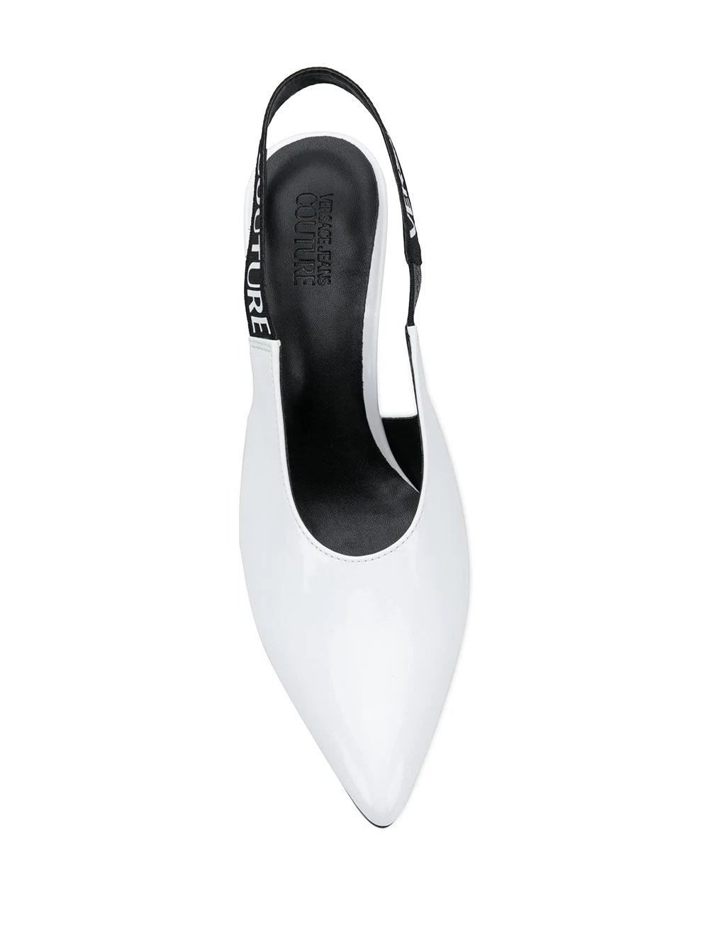 logo strap slingback pumps - 4