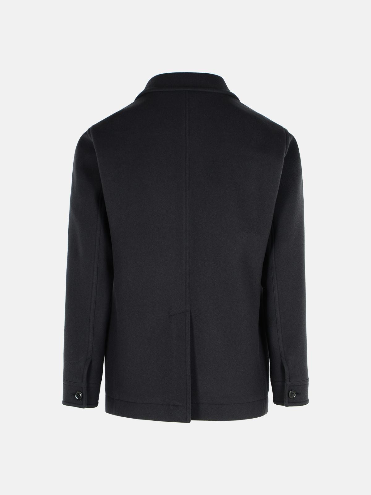NAVY VIRGIN WOOL JACKET - 3