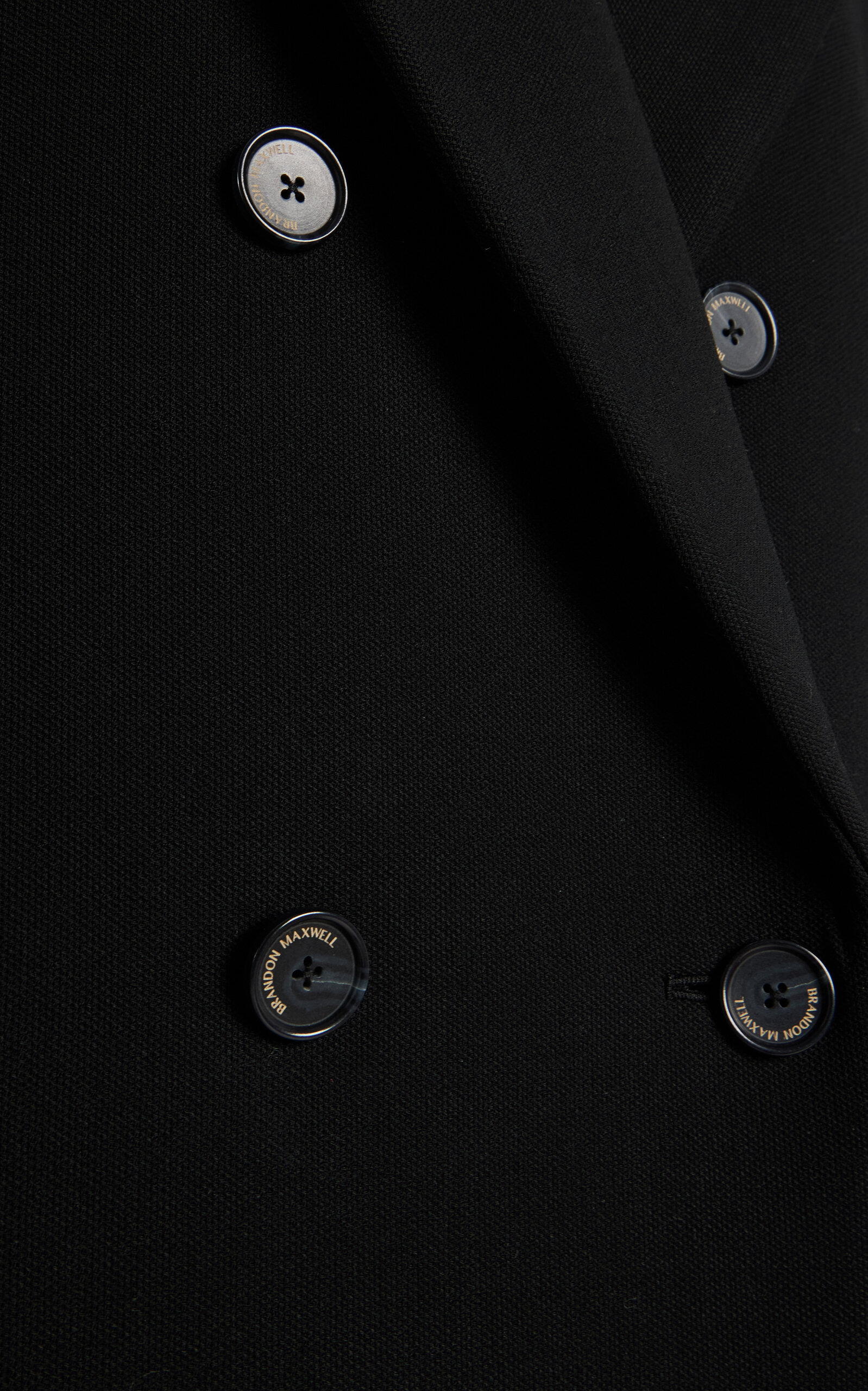 The Demi Double Breasted Virgin Wool Coat black - 8
