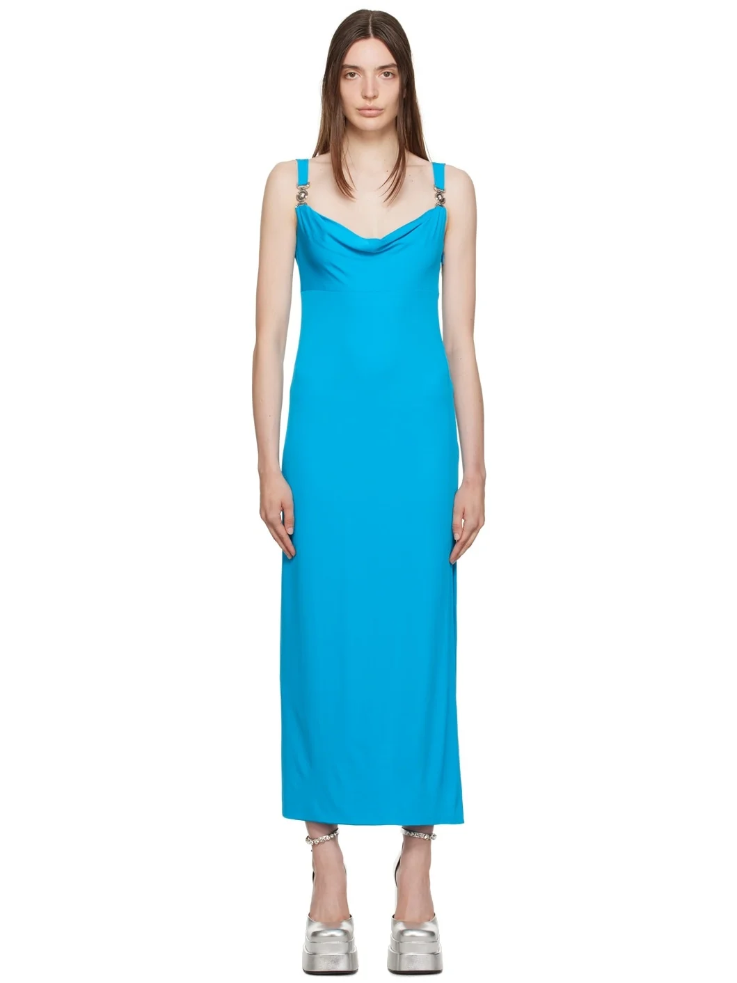 Blue Medusa Midi Dress - 1
