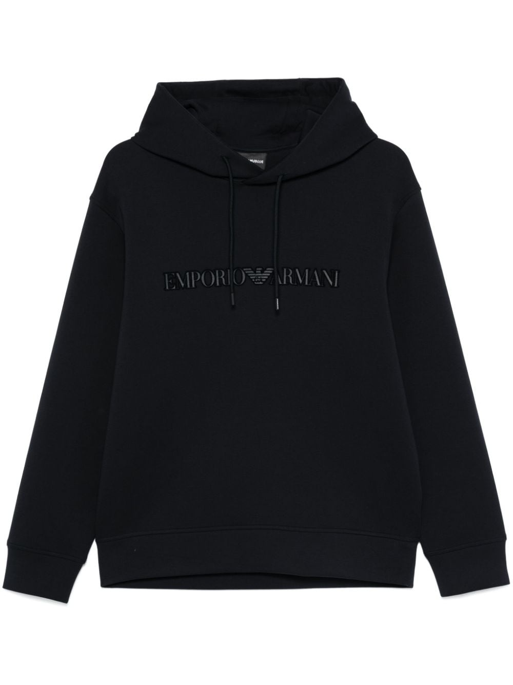 logo-embroidered hoodie - 1