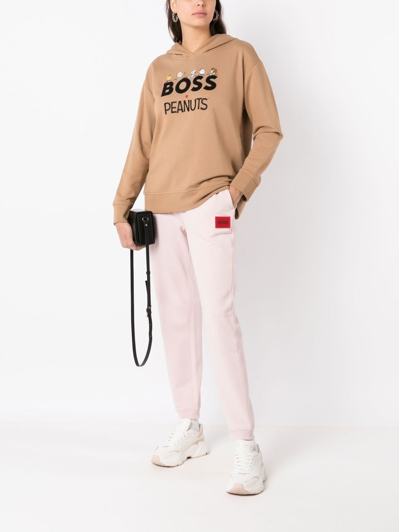 HUGO cuffed logo-patch track pants outlook