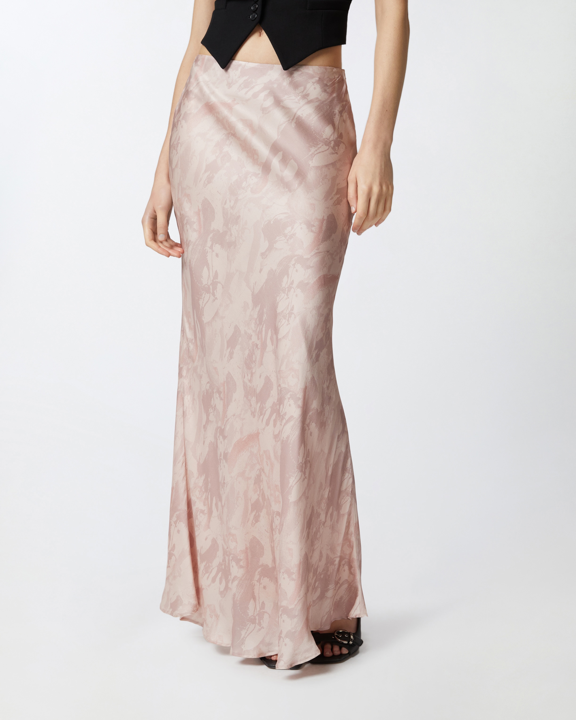 REIMAGINE BY PINKO X PATRICK MCDOWELL GLOSSY LONG SKIRT WITH HORSE PRINT - 3