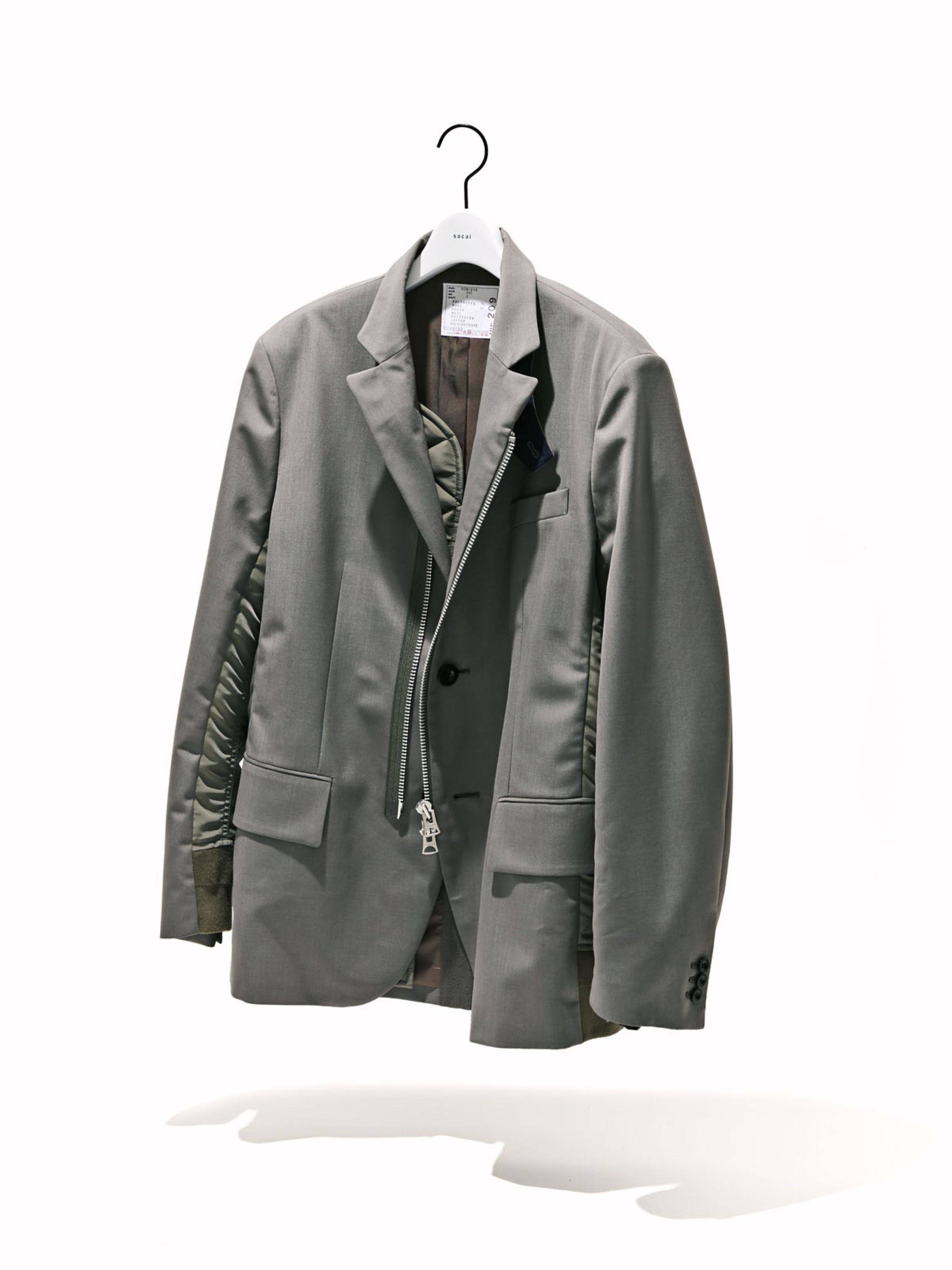 トップス SACAI Suiting Jacket 21aw sacai: Navy Suiting Jacket | SSENSE