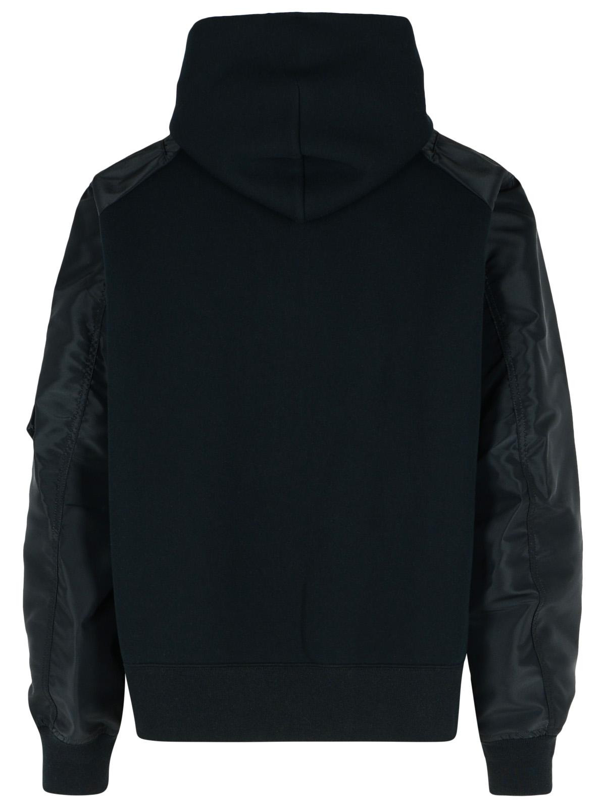 Sacai Black Cotton Blend Sweatshirt Men - 3