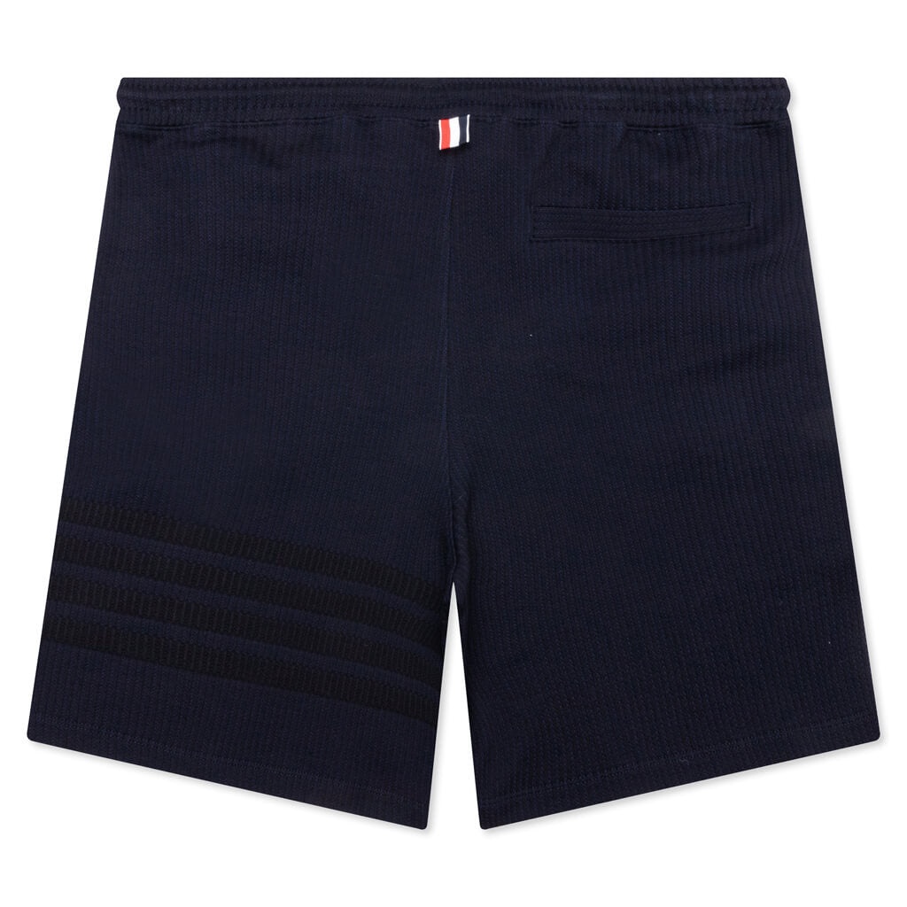 SEERSUCKER LOOPBACK SWEATSHORTS - NAVY - 2
