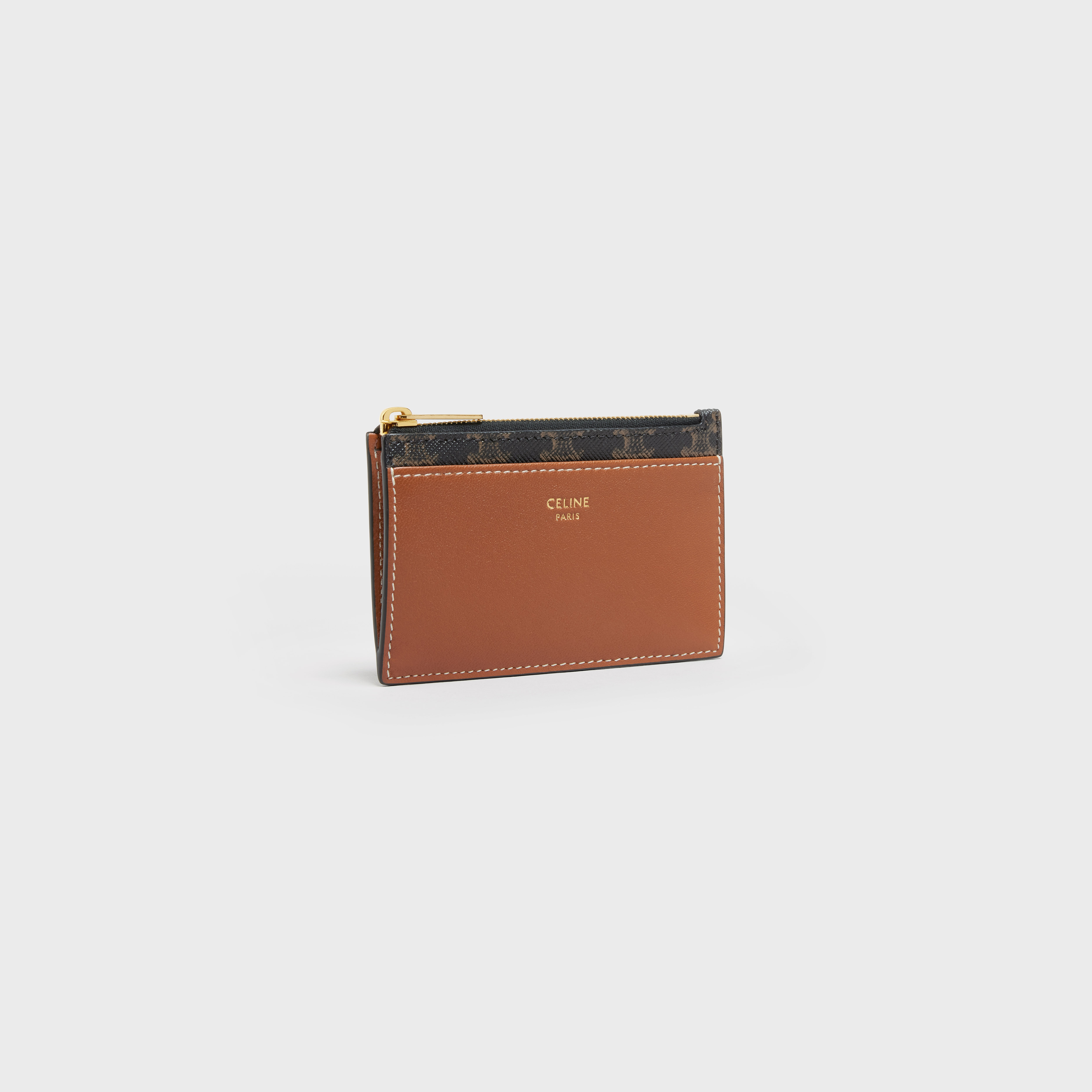 Zipped Card Holder in Triomphe Canvas and Lambskin - 2