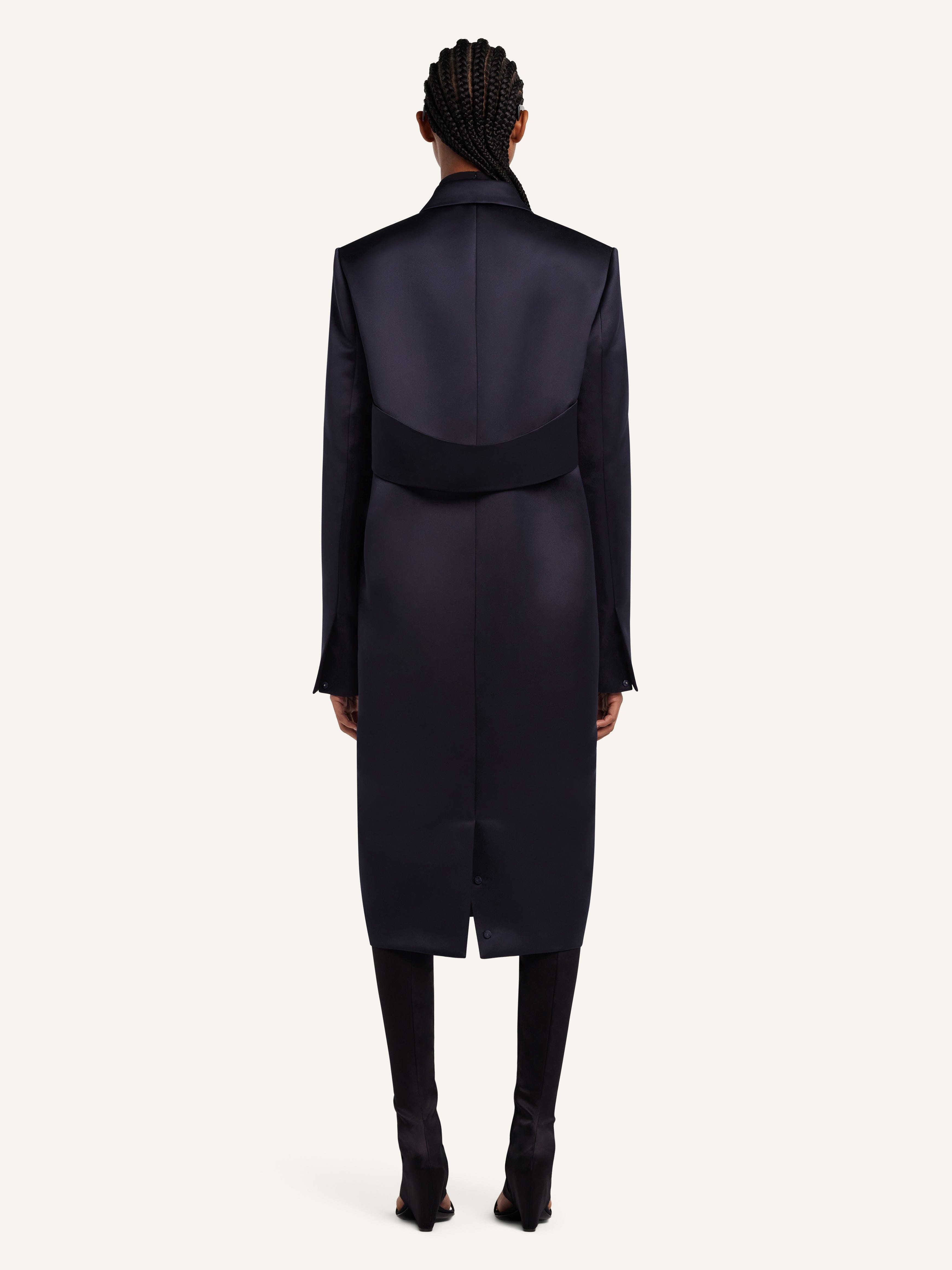 HERITAGE BELTED SATIN COAT - 4