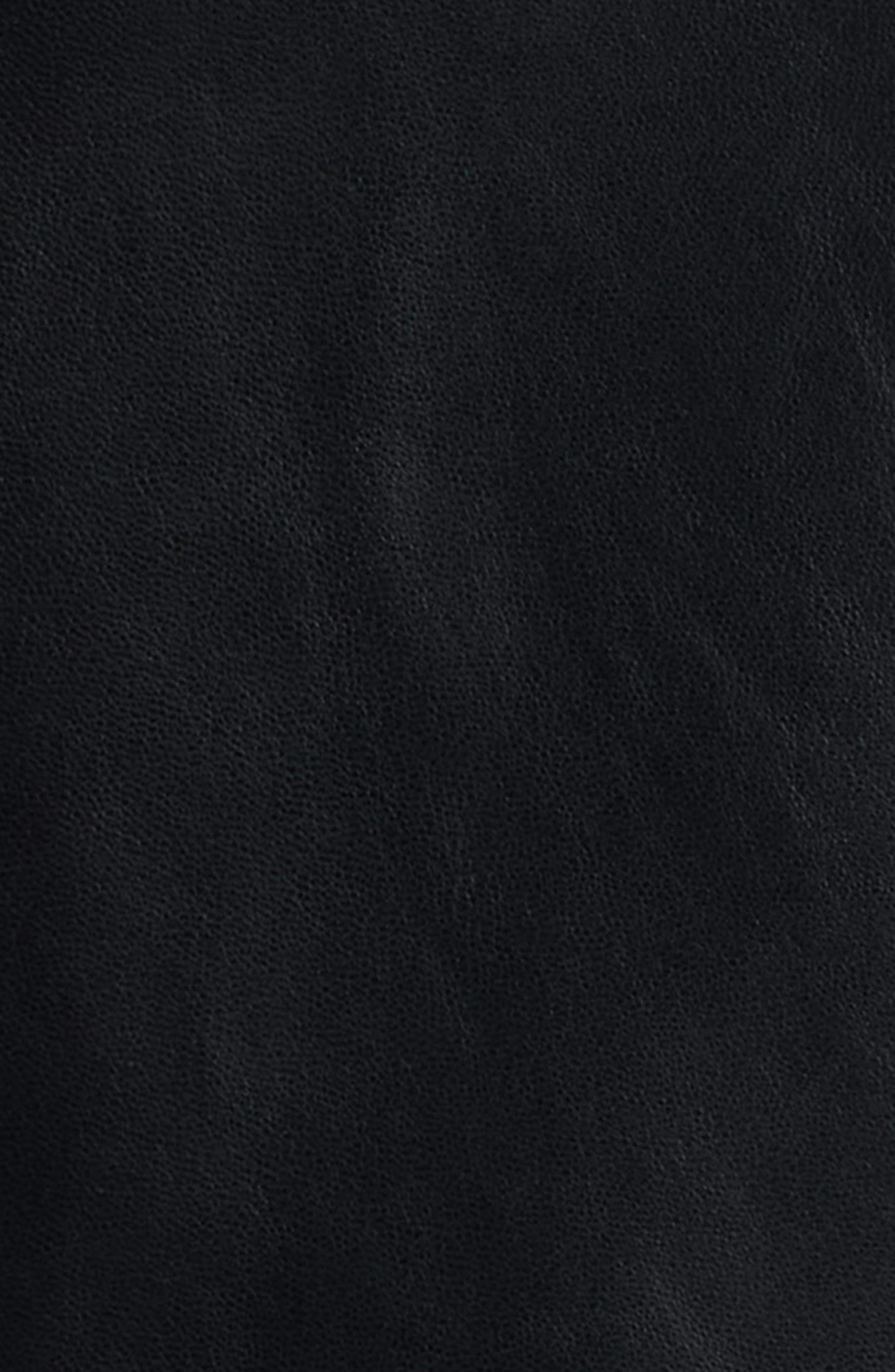 BOSS Drumialda Wool & Leather Column Dress in Black at Nordstrom - 2
