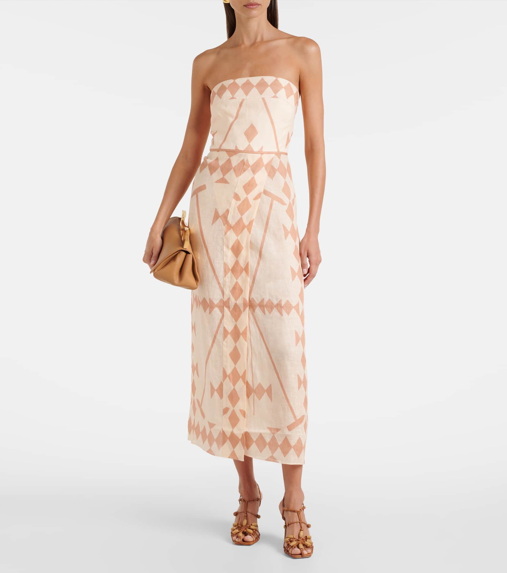 Printed linen maxi dress - 2