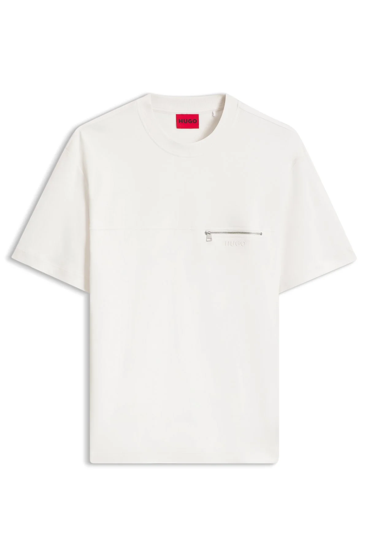 RELAXED-FIT T-SHIRT IN COTTON WITH ZIPPERED CHEST POCKET - 1